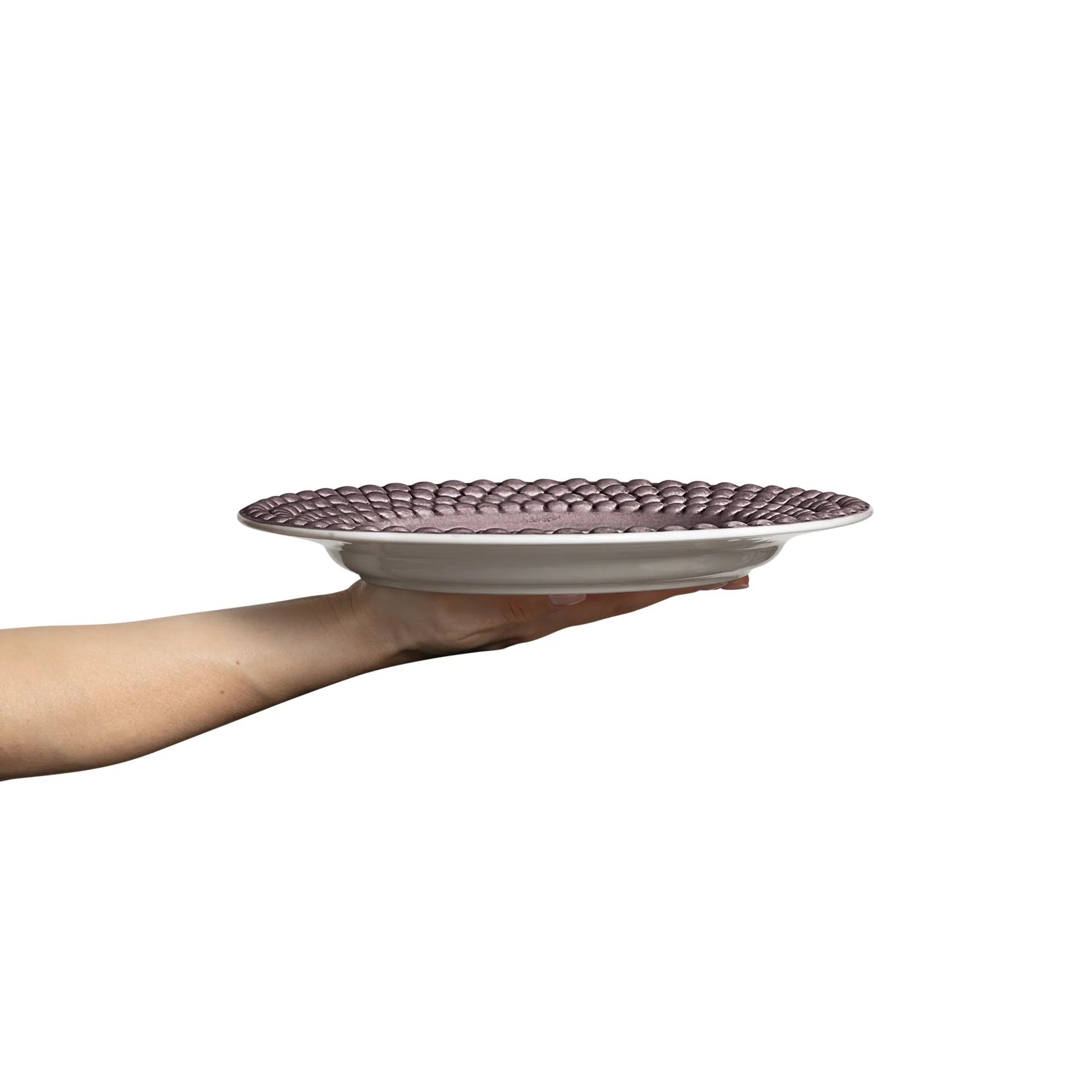 Assiette Bubbles 28 cm, Prune Mateus