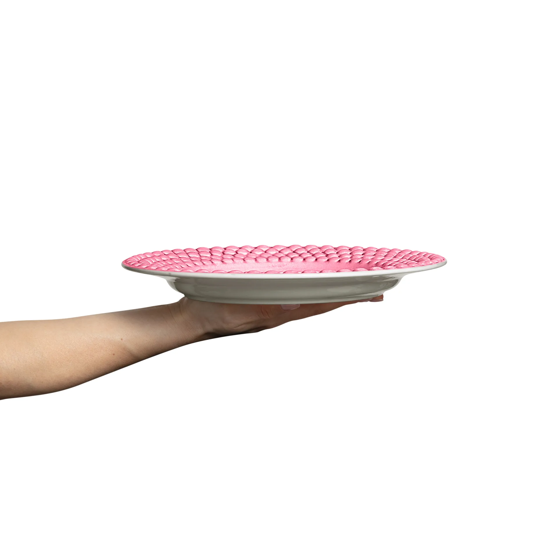 Assiette Bubbles 28 cm, Rose Mateus