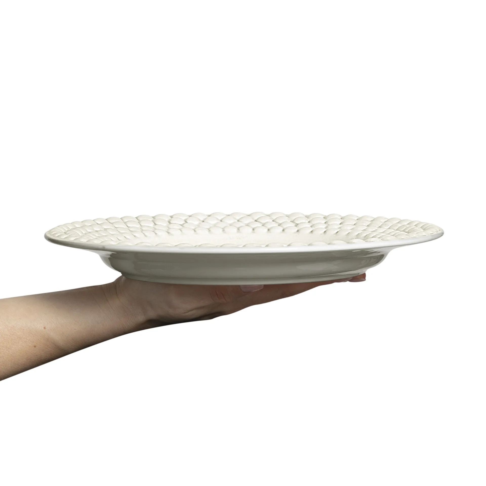 Assiette Bubbles 28 cm, Sable Mateus