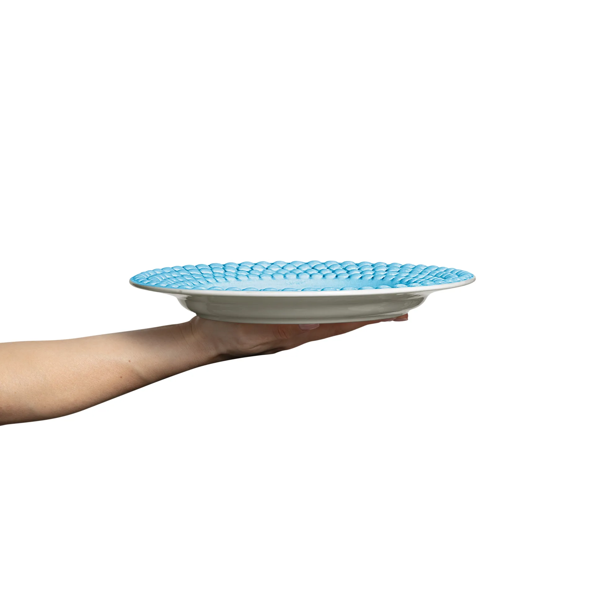 Assiette Bubbles 28 cm, Turquoise Mateus