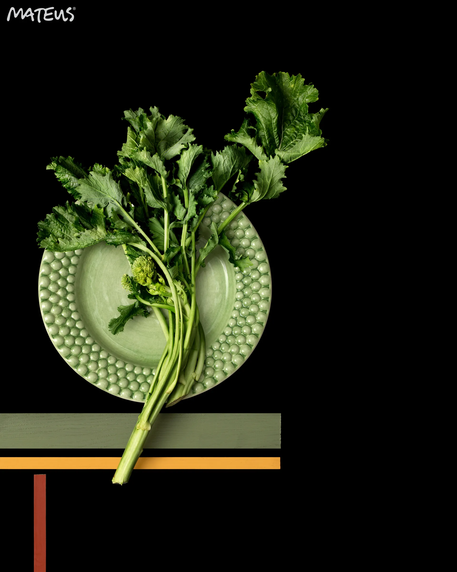 Assiette Bubbles 28 cm, Vert Mateus