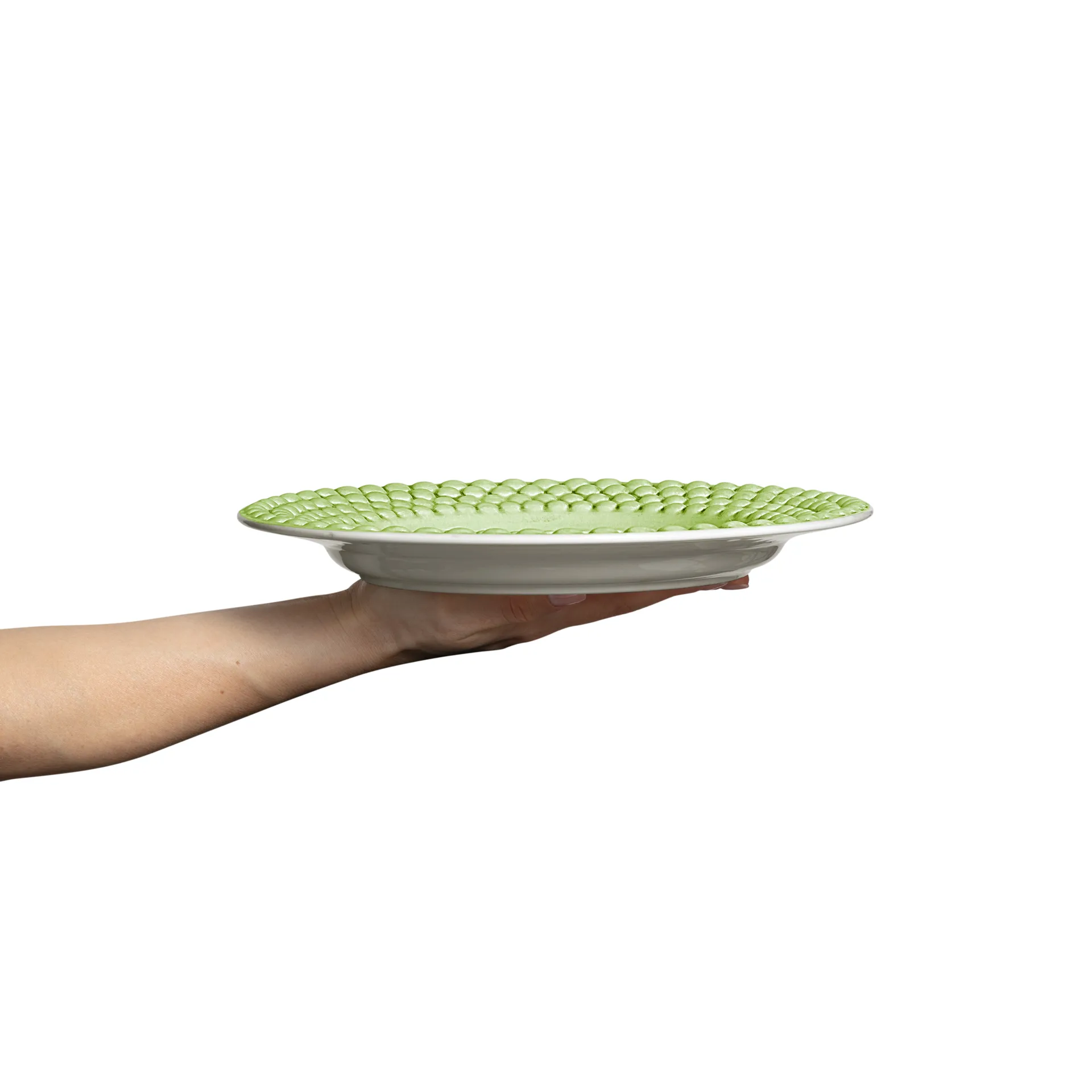 Assiette Bubbles 28 cm, Vert Mateus