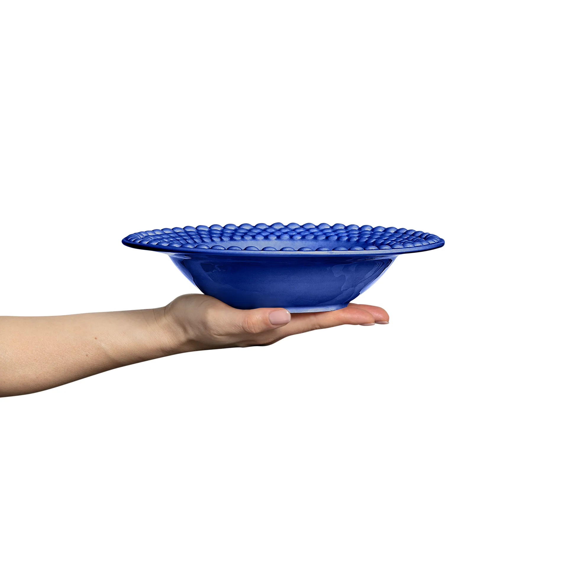 Assiette creuse Bubbles 25 cm, Bleu Mateus