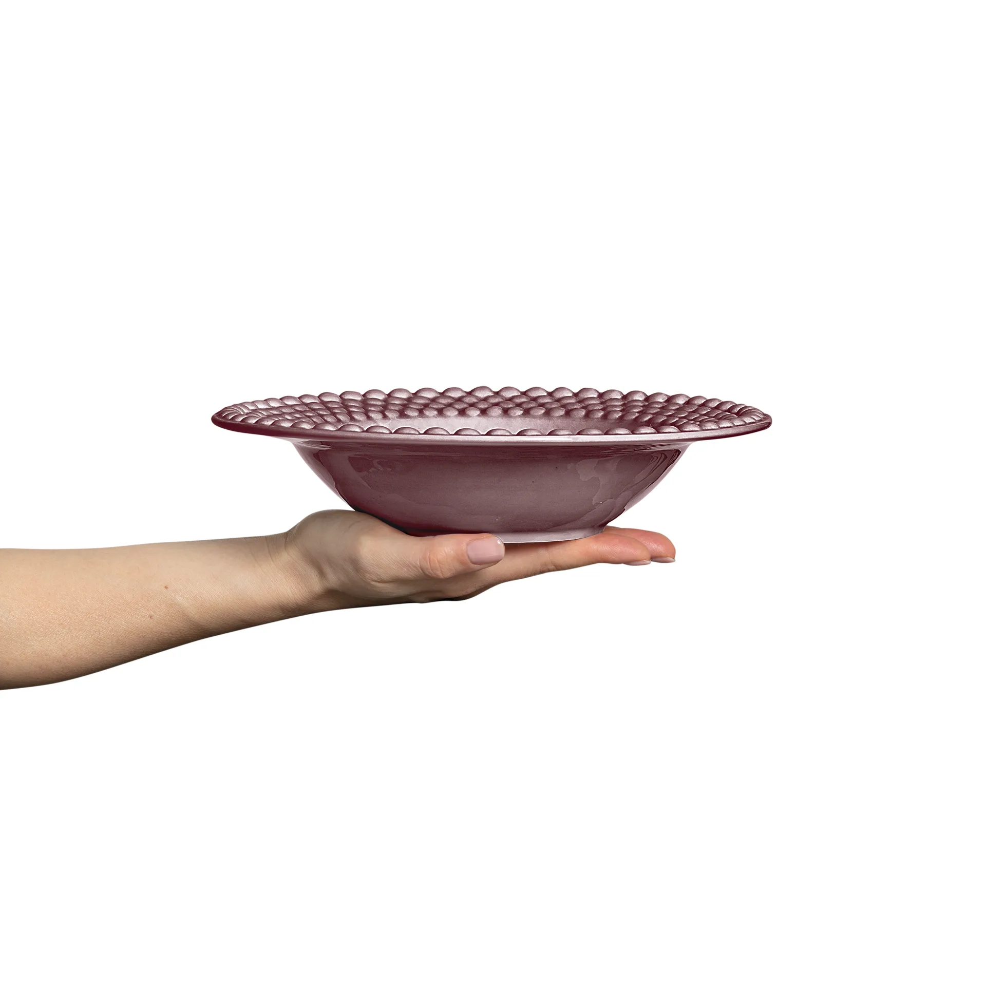 Assiette creuse Bubbles 25 cm, Prune Mateus