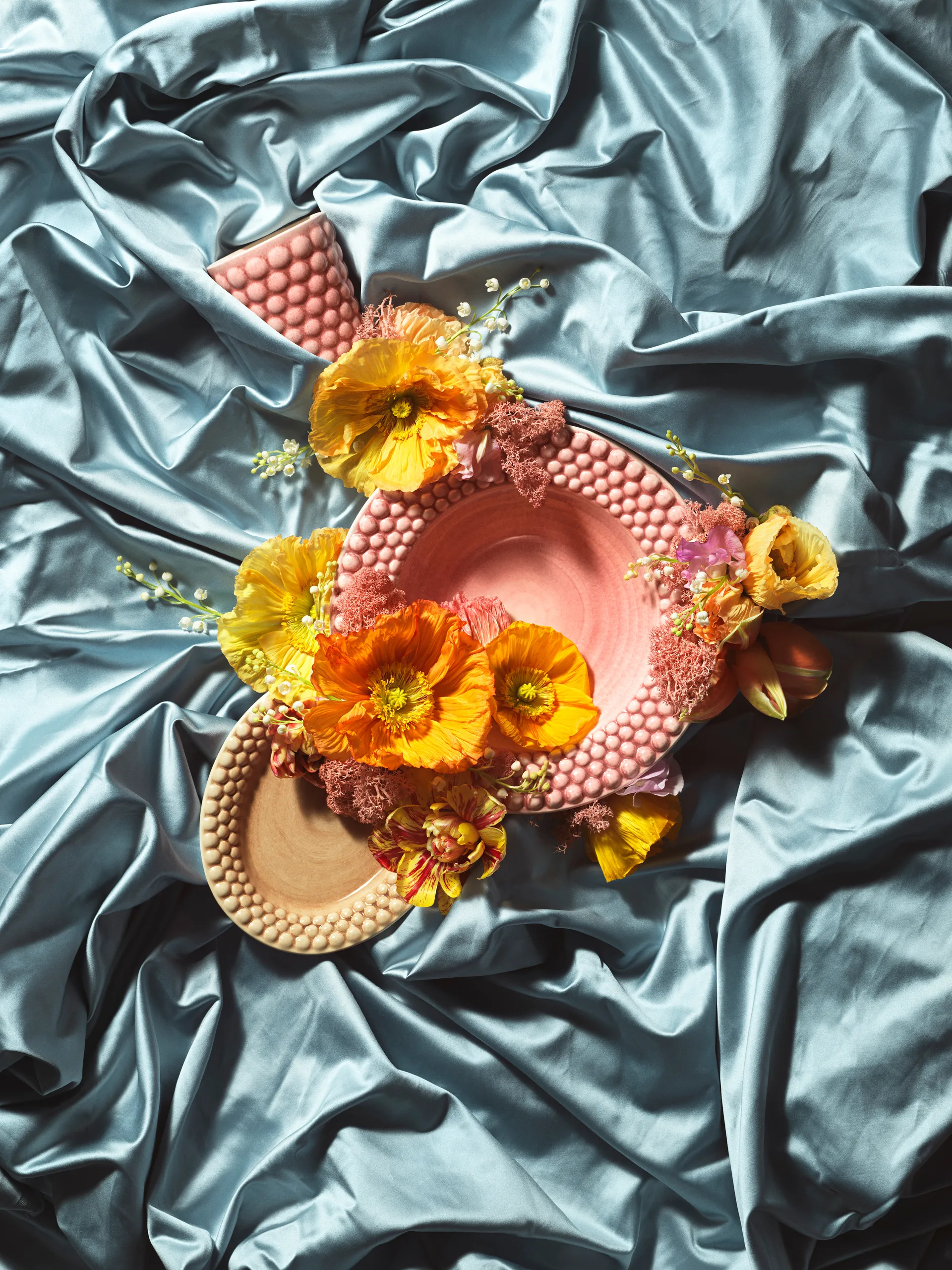 Assiette creuse Bubbles 25 cm, rose clair Mateus