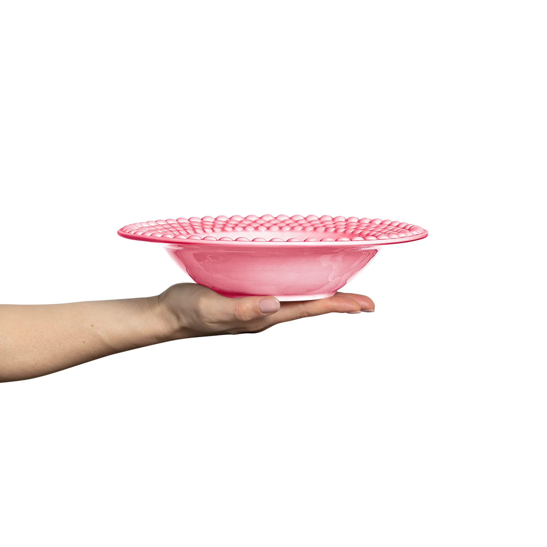 Assiette creuse Bubbles 25 cm, Rose Mateus