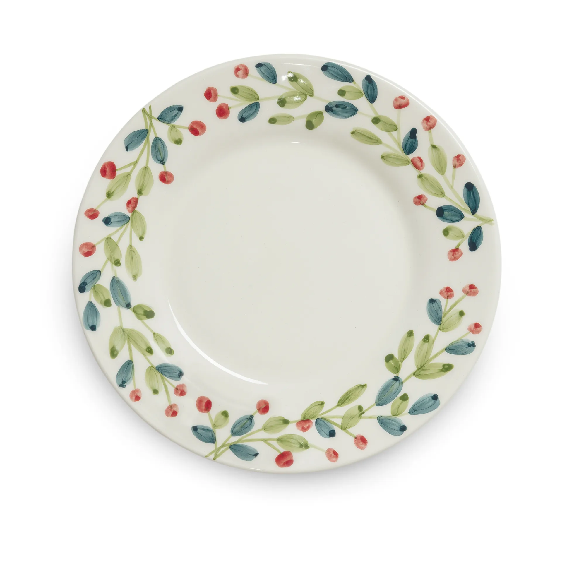 Assiette de Noël Basic Ø21 cm, Blanc-multi Mateus