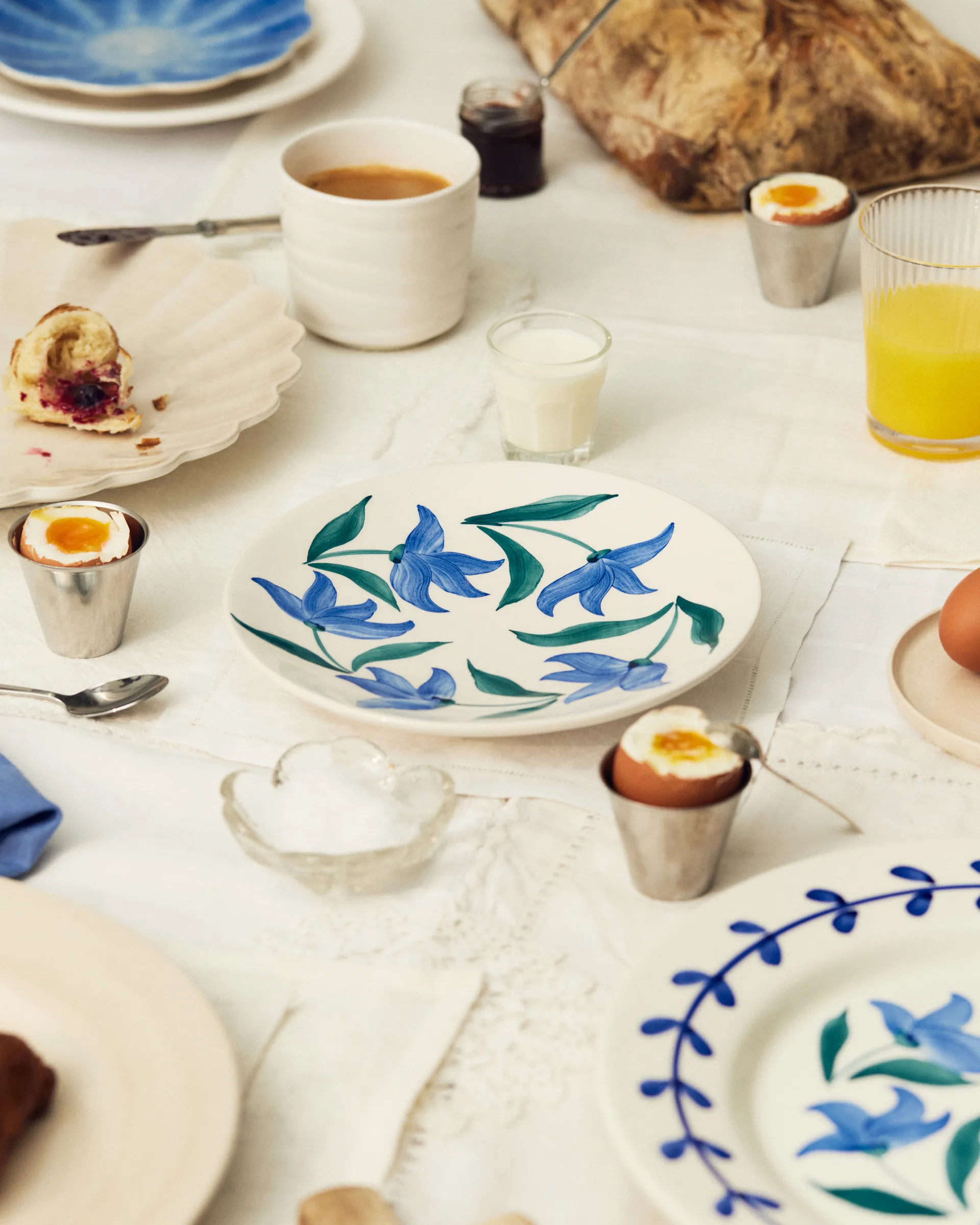 Assiette Flowers Blossom Ø20 cm, Blanc Mateus