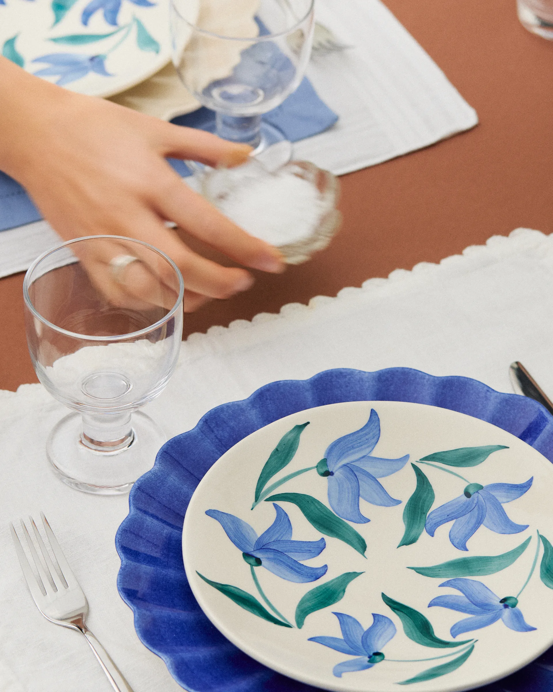 Assiette Flowers Blossom Ø20 cm, Blanc Mateus