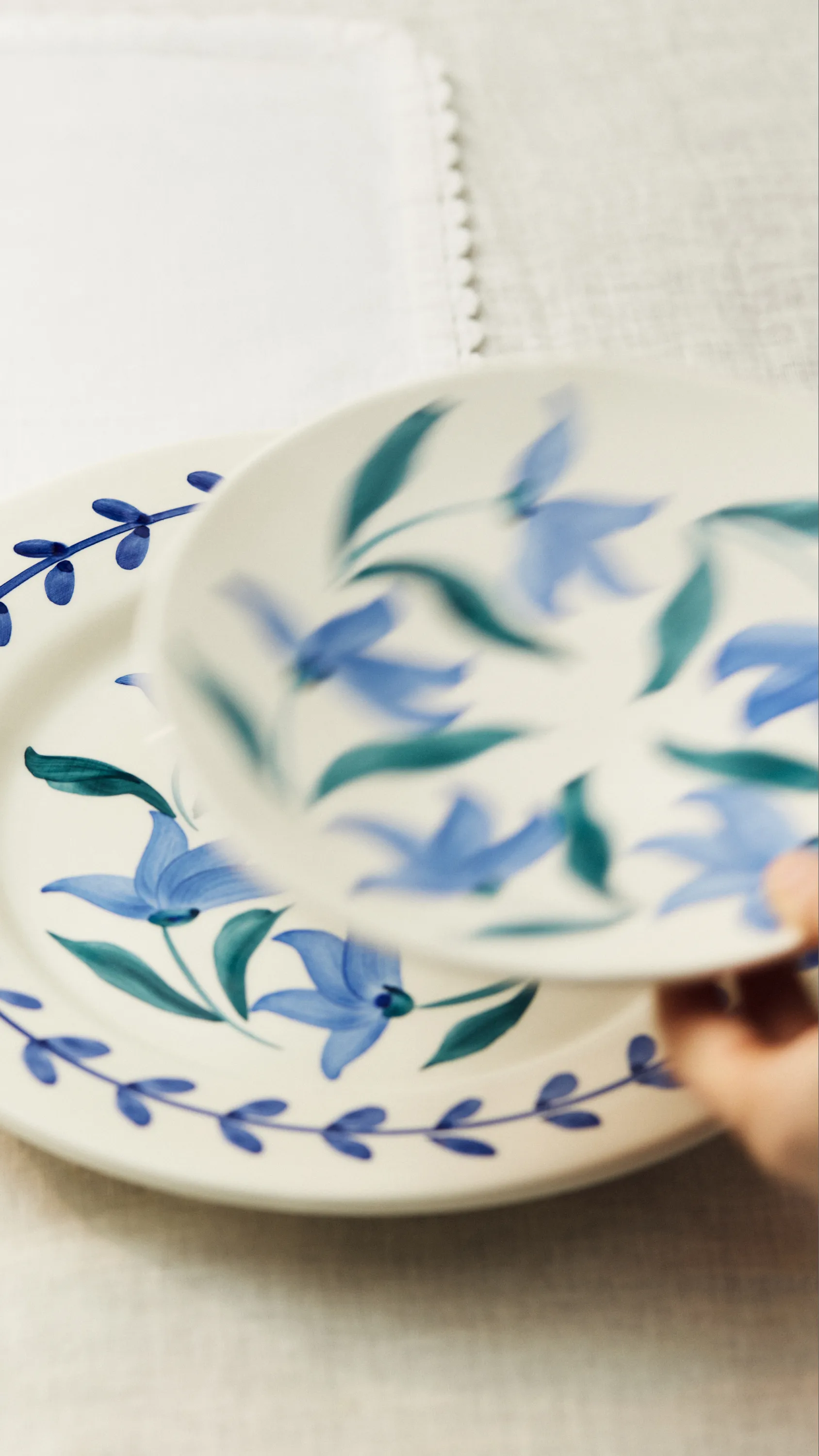 Assiette Flowers Blossom Ø20 cm, Blanc Mateus