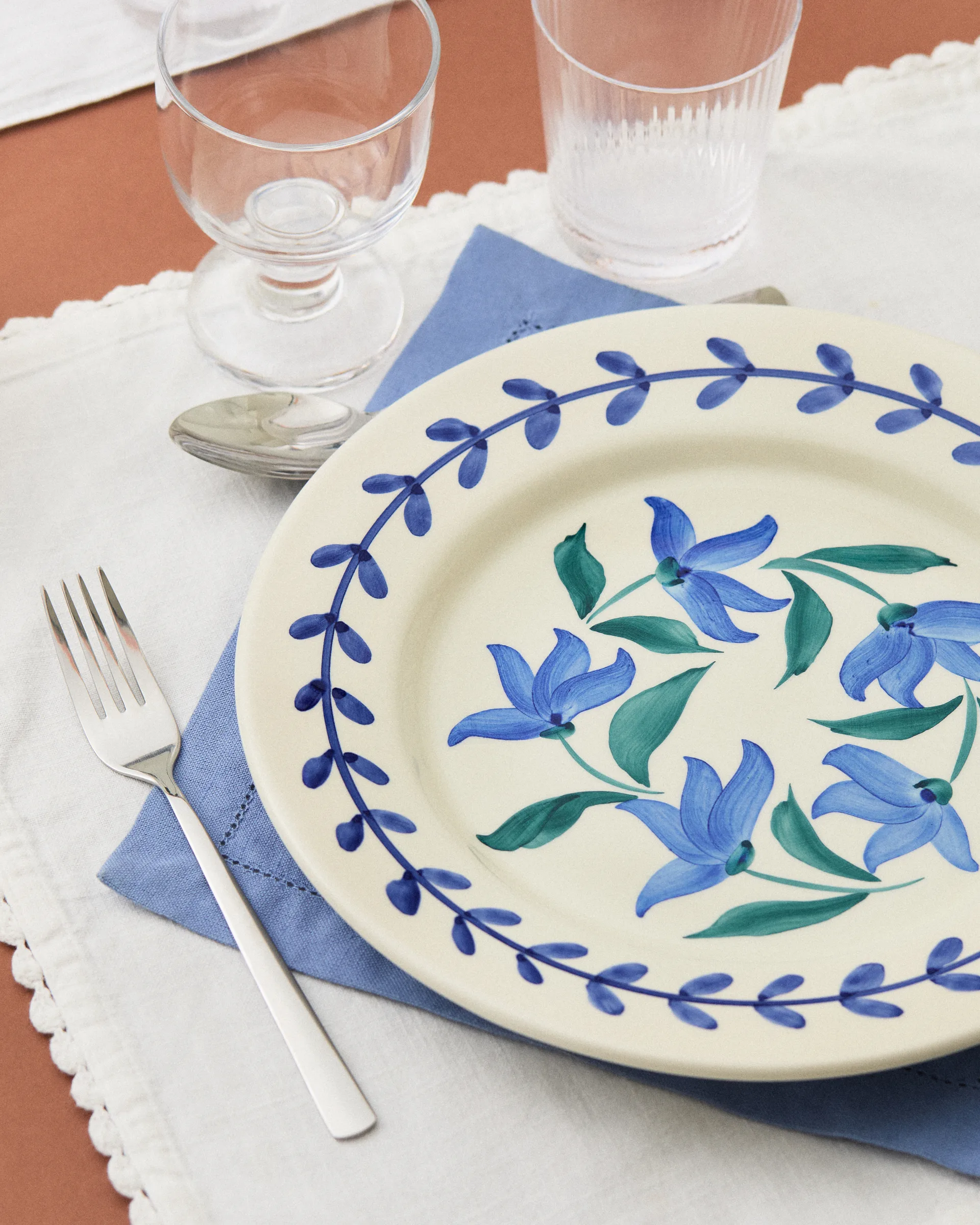Assiette Flowers Blossom Ø28 cm, Blanc Mateus