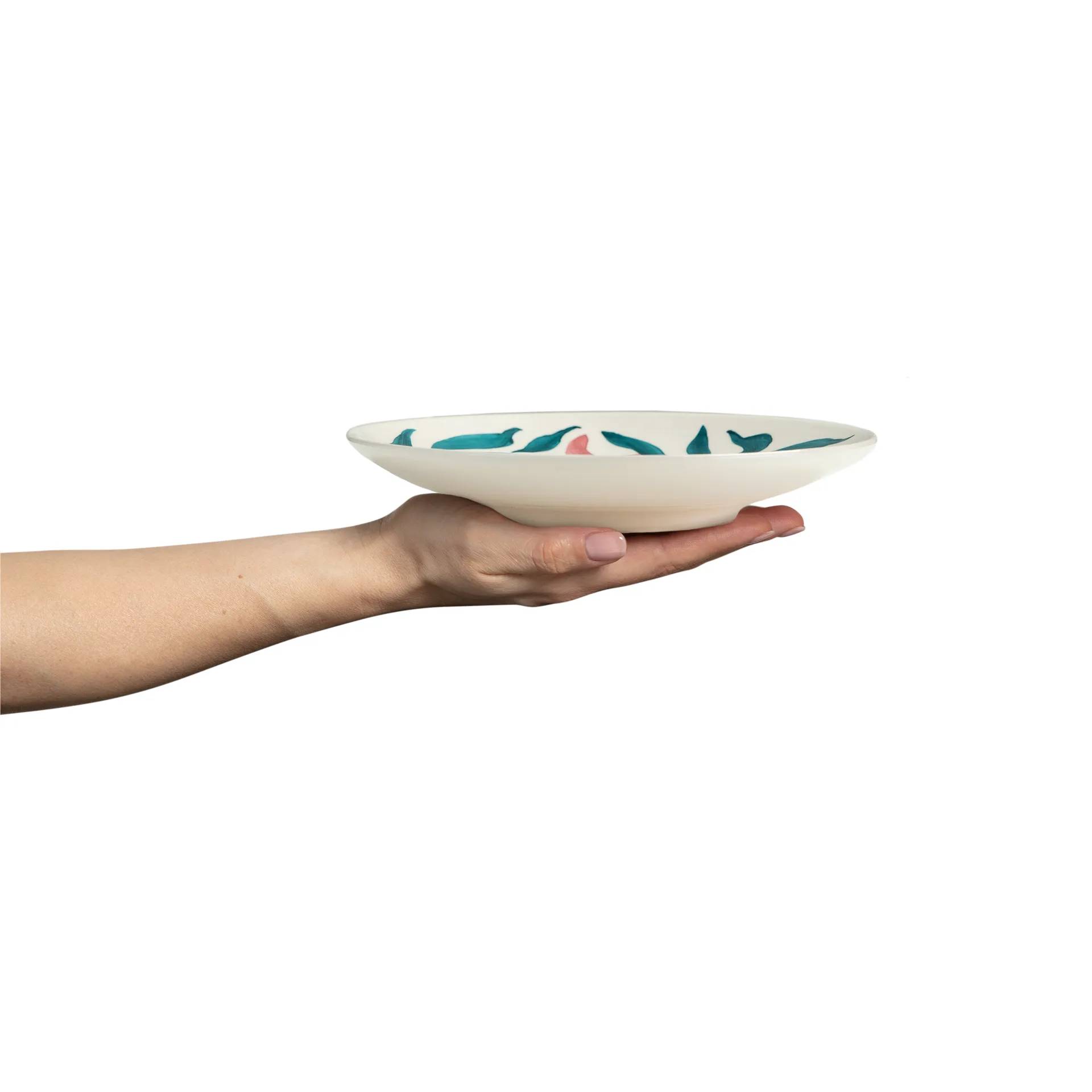 Assiette Flowers water lilies Ø20 cm, Blanc Mateus