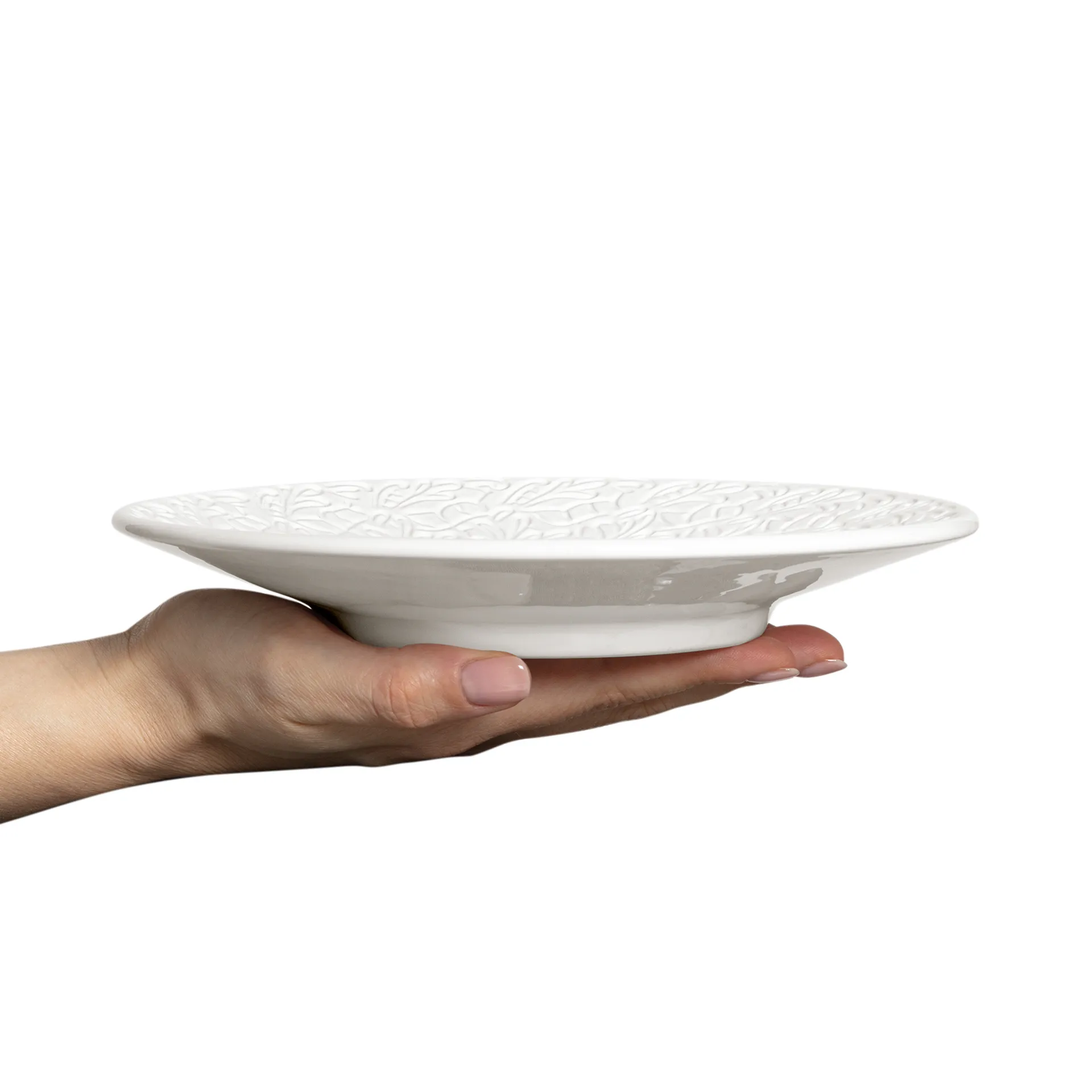 Assiette Lace 20 cm, Blanc Mateus