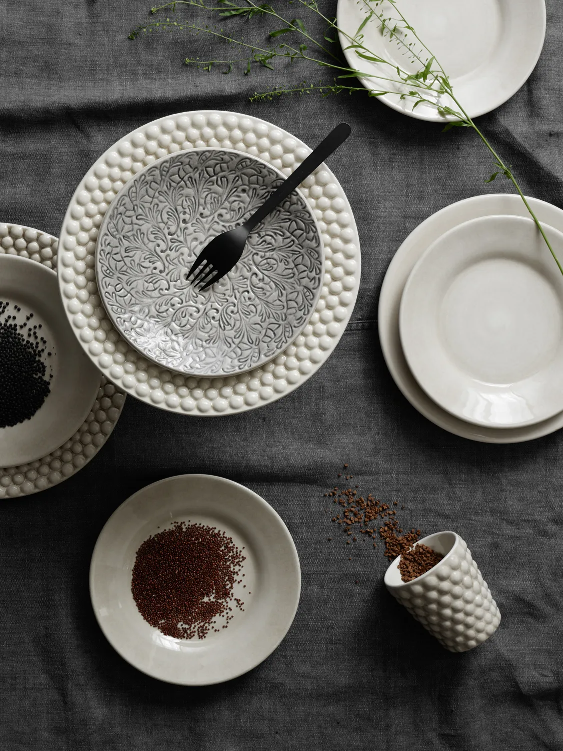 Assiette Lace 20 cm, Gris Mateus