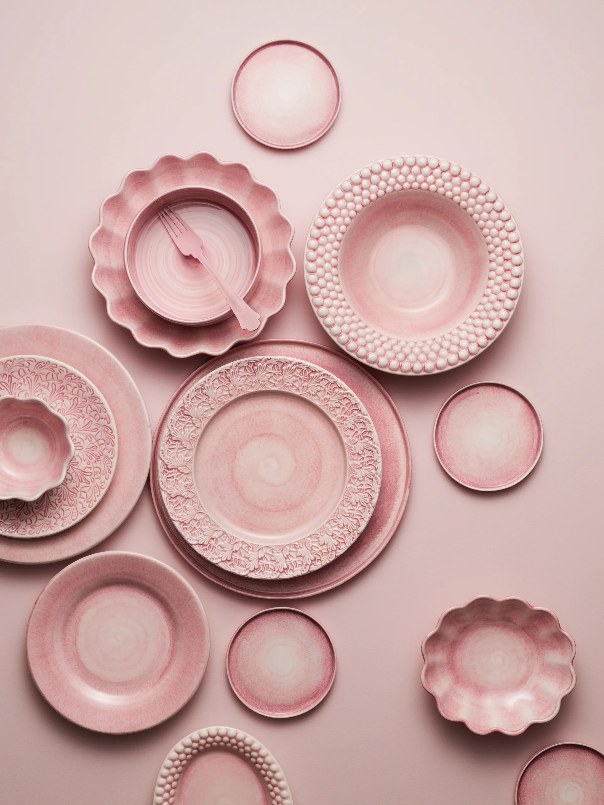 Assiette Lace 20 cm, Rose clair Mateus