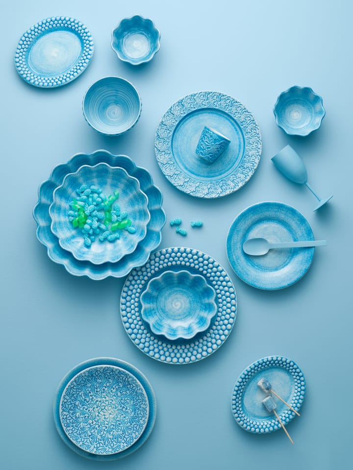 Assiette Lace 20 cm, Turquoise Mateus