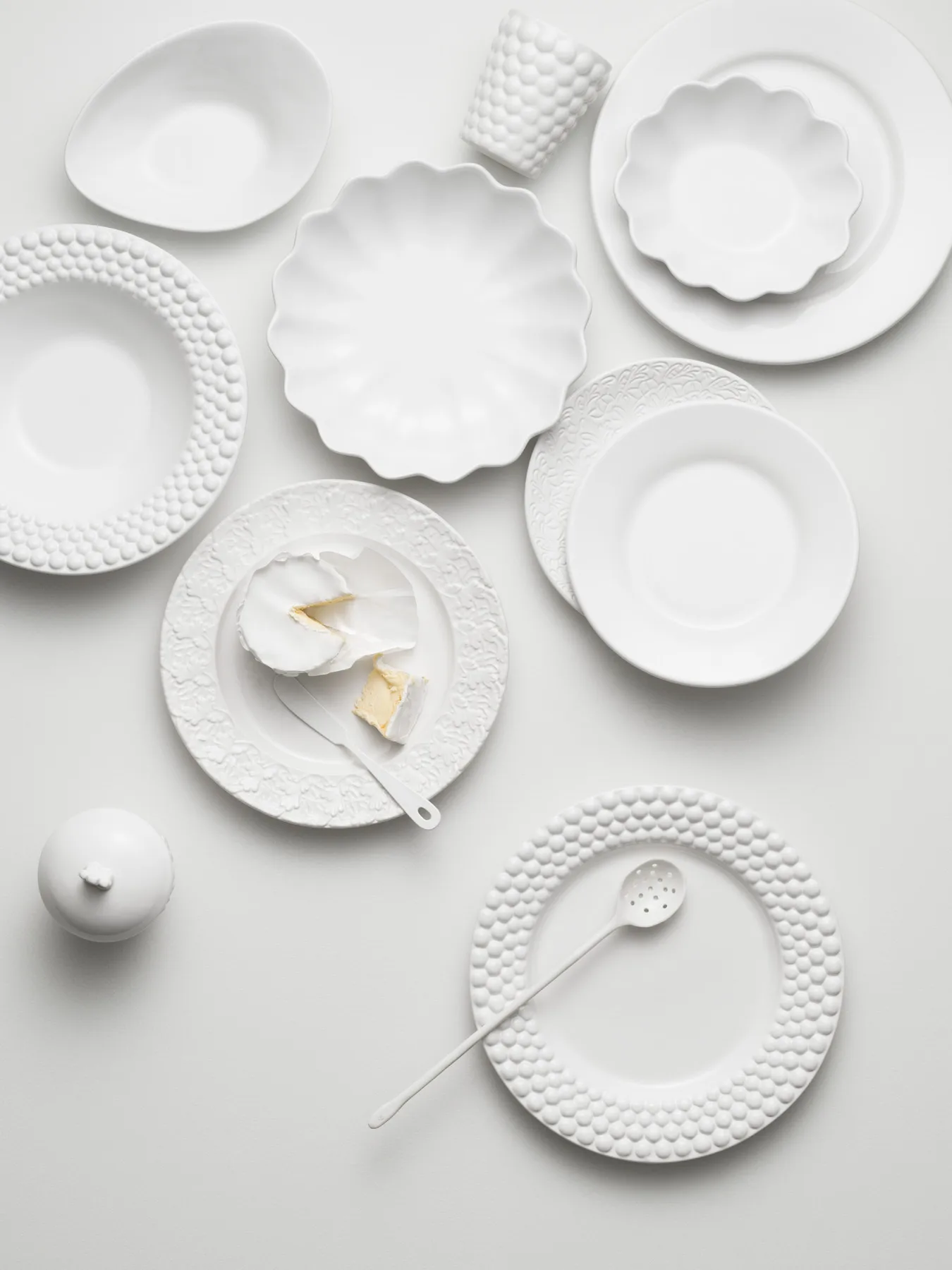 Assiette Lace 25 cm, Blanc Mateus