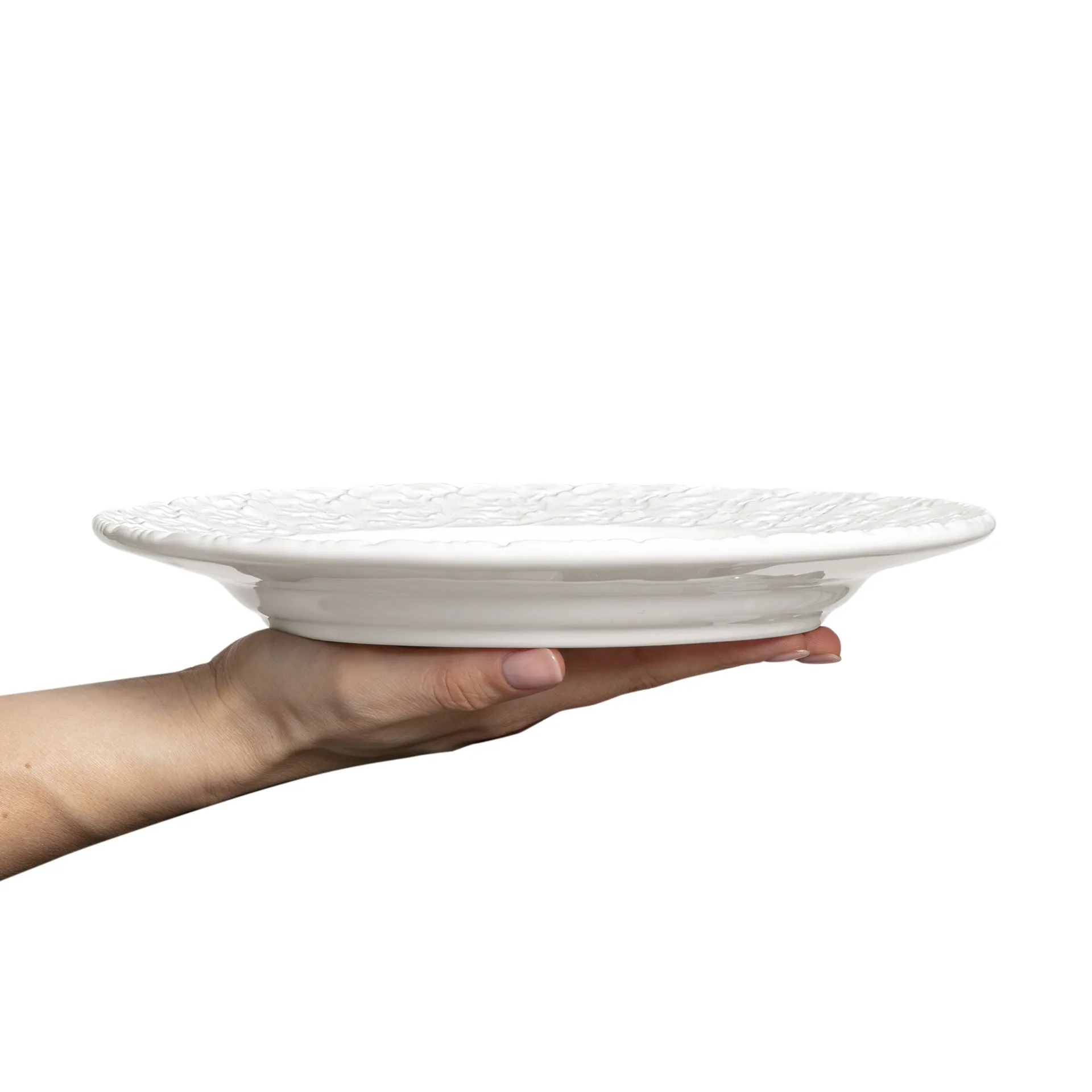 Assiette Lace 25 cm, Blanc Mateus
