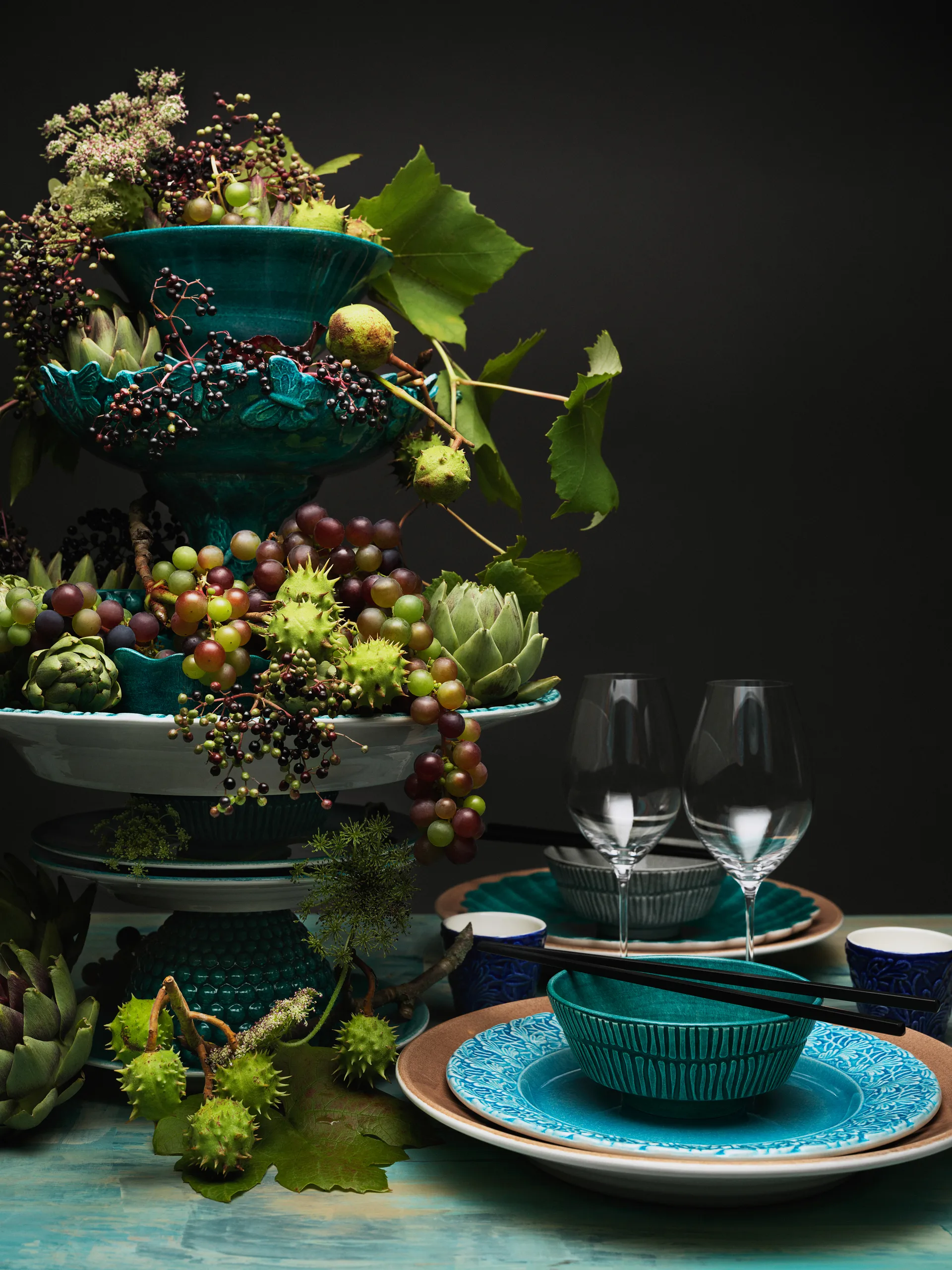 Assiette Lace 25 cm, Bleu clair Mateus