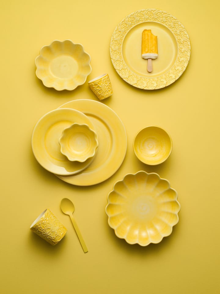 Assiette Lace 25 cm, Jaune Mateus