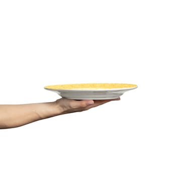 Assiette Lace 25 cm - Jaune - Mateus