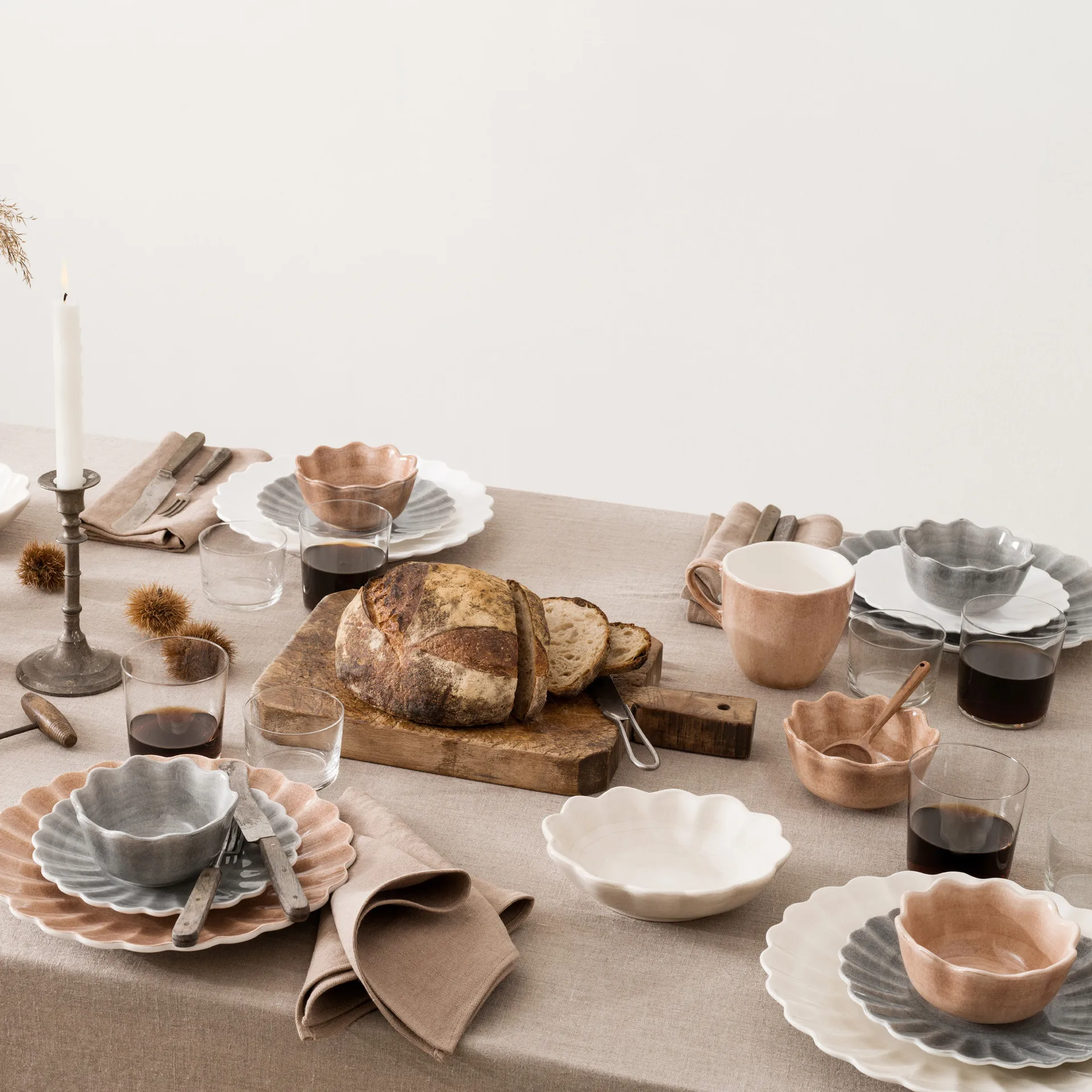 Assiette Oyster 20 cm, Gris Mateus