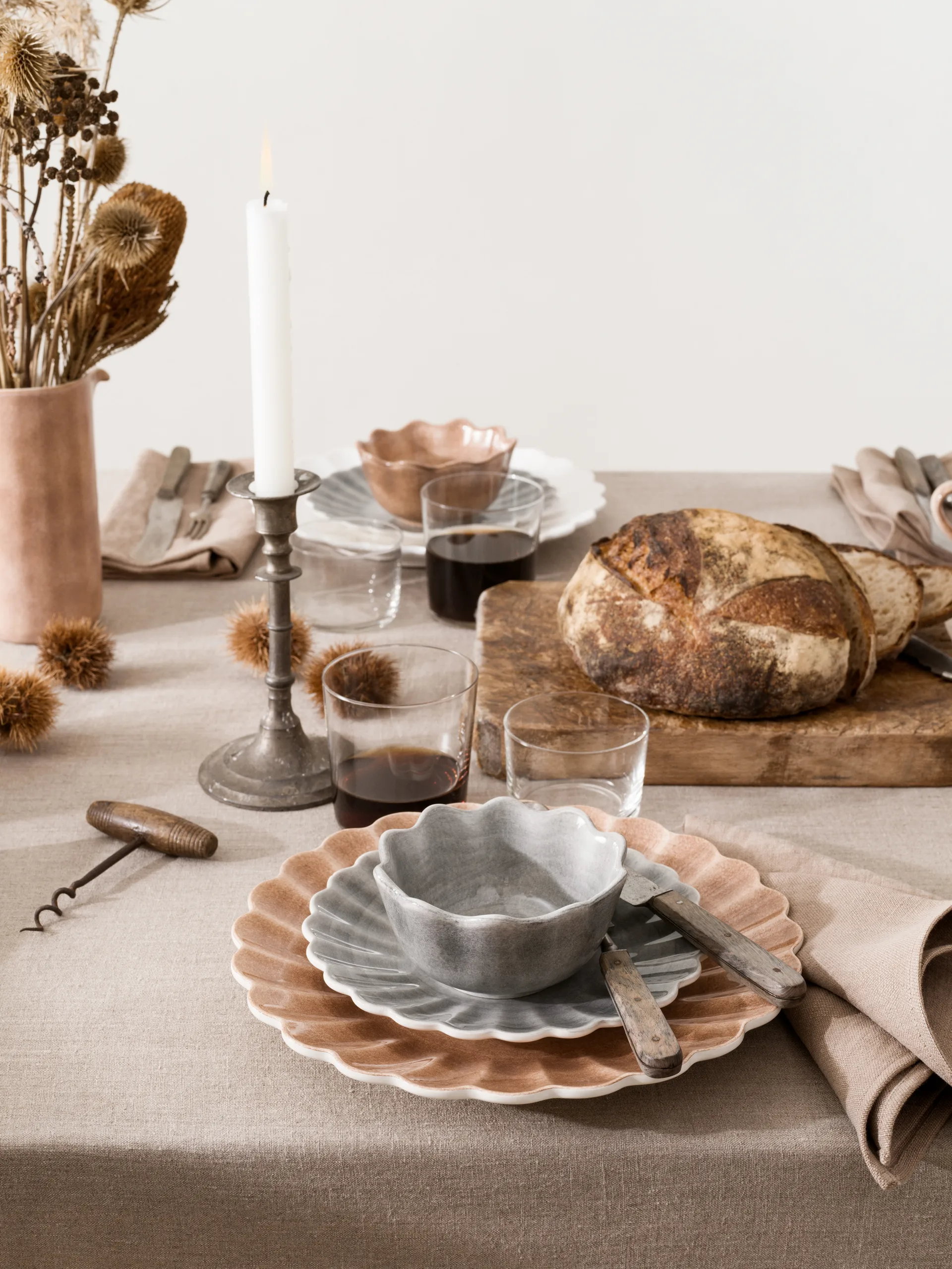 Assiette Oyster 20 cm, Gris Mateus