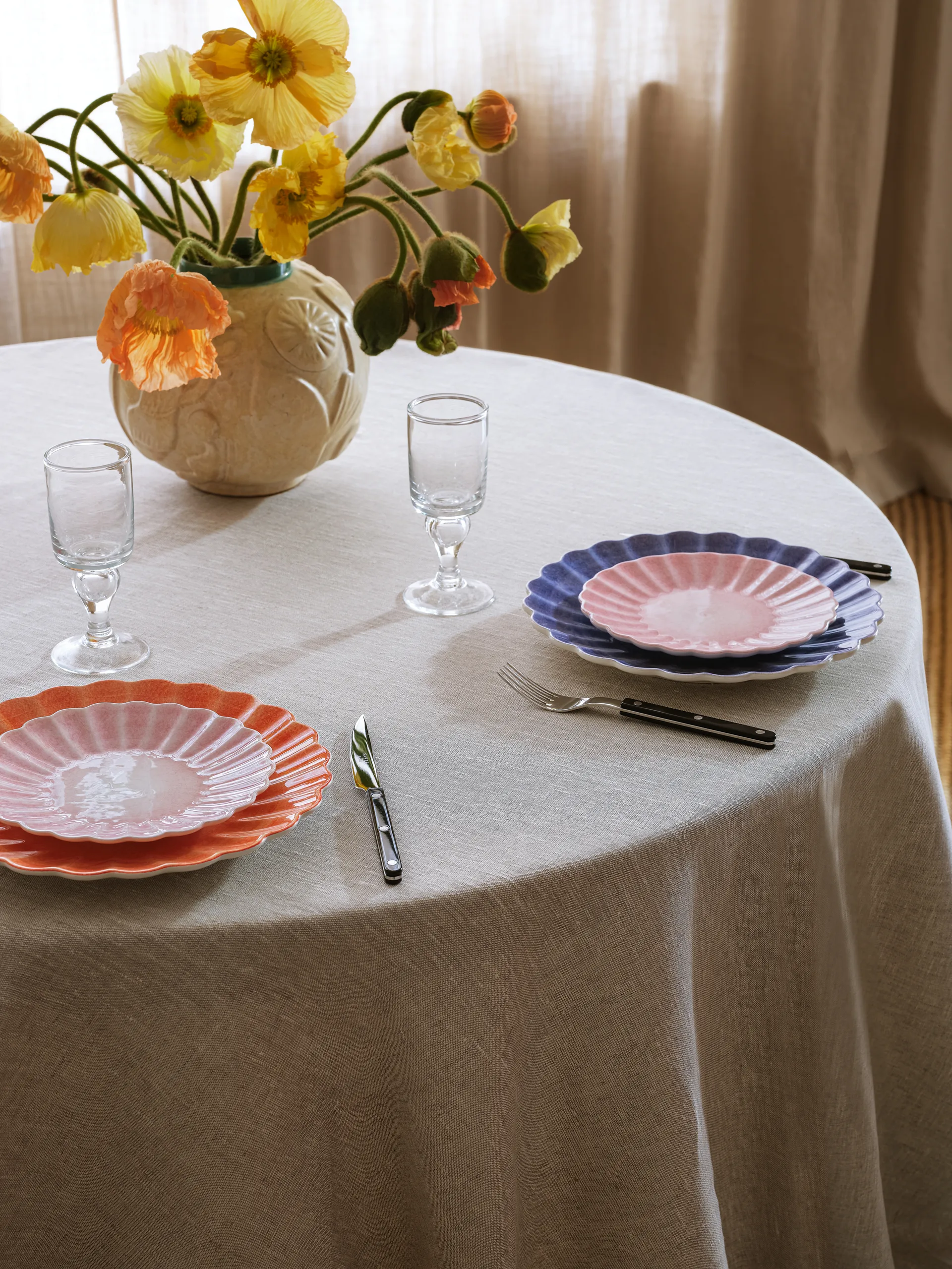 Assiette Oyster 20 cm, Rose clair Mateus