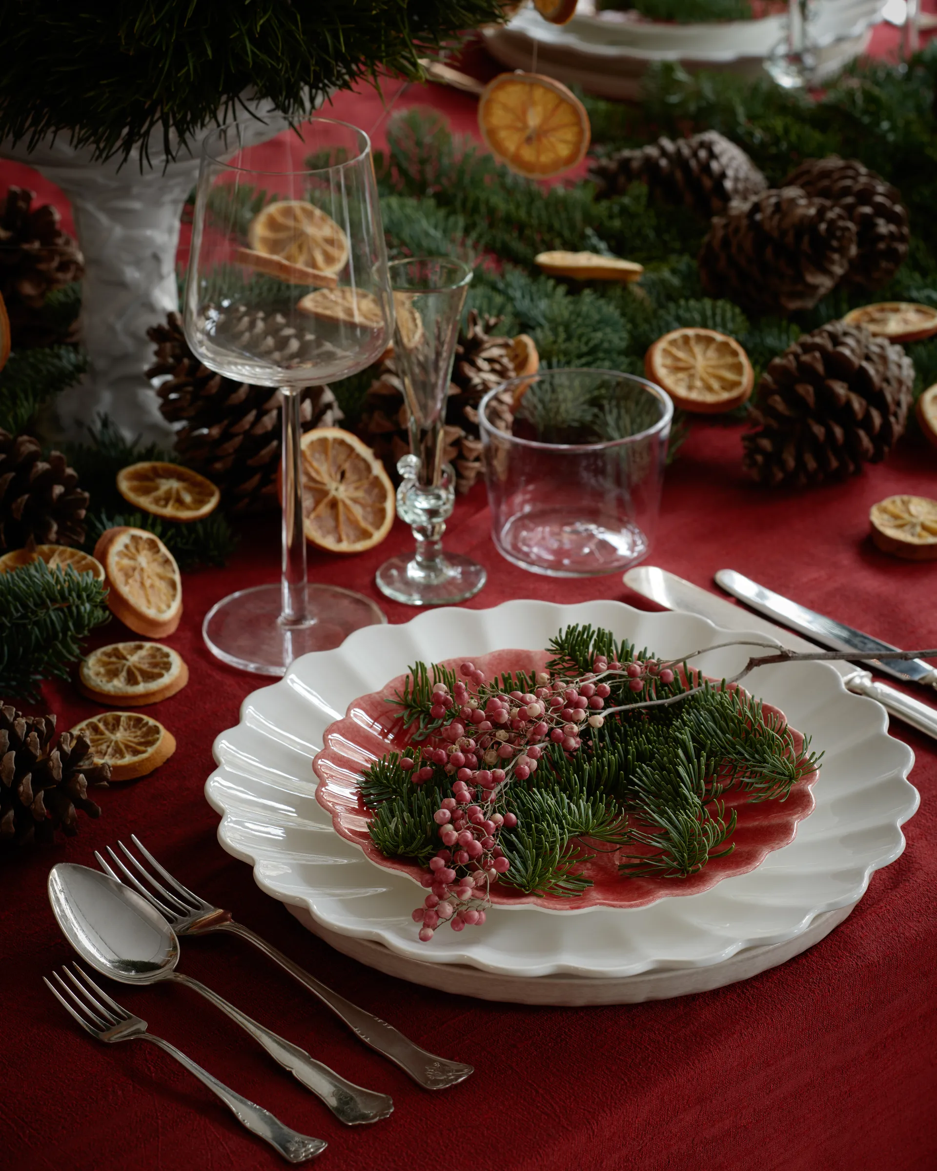 Assiette Oyster 20 cm, Rouge Mateus