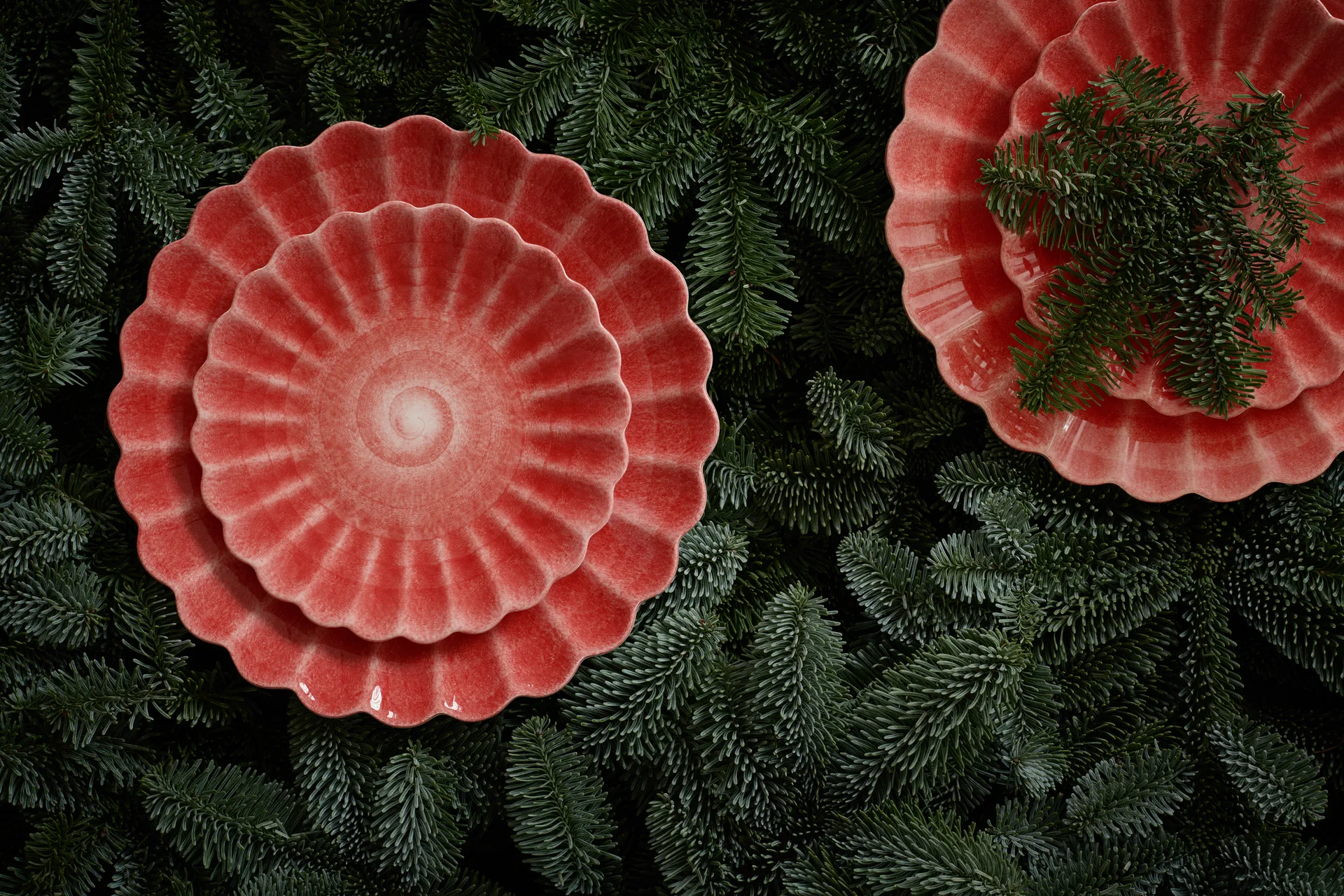 Assiette Oyster 20 cm, Rouge Mateus