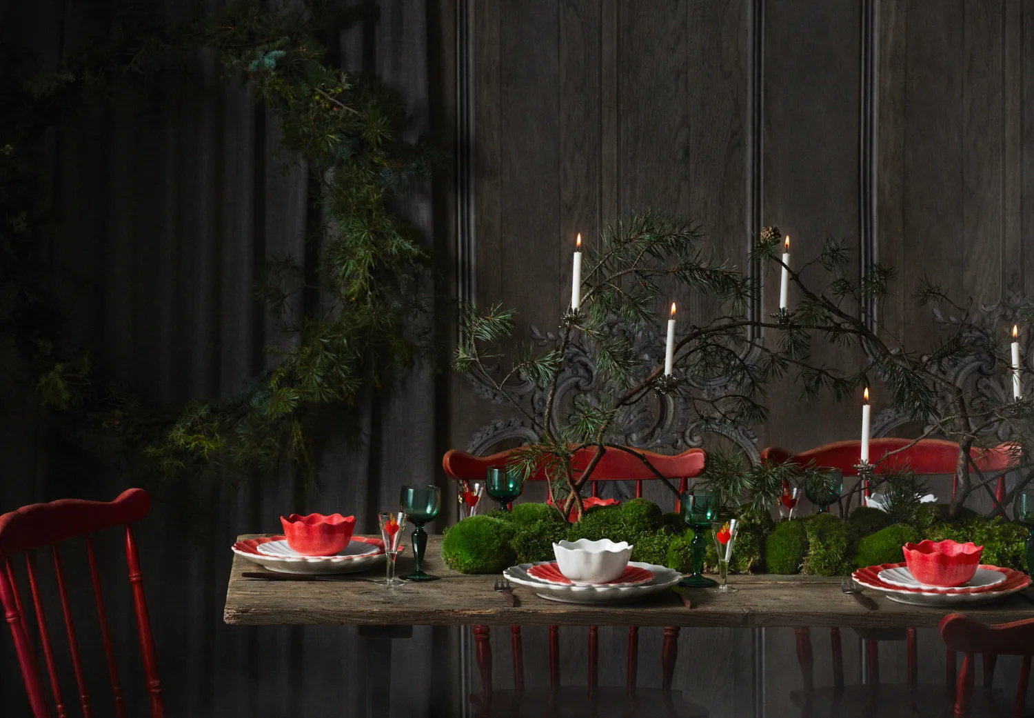 Assiette Oyster 20 cm, Rouge Mateus