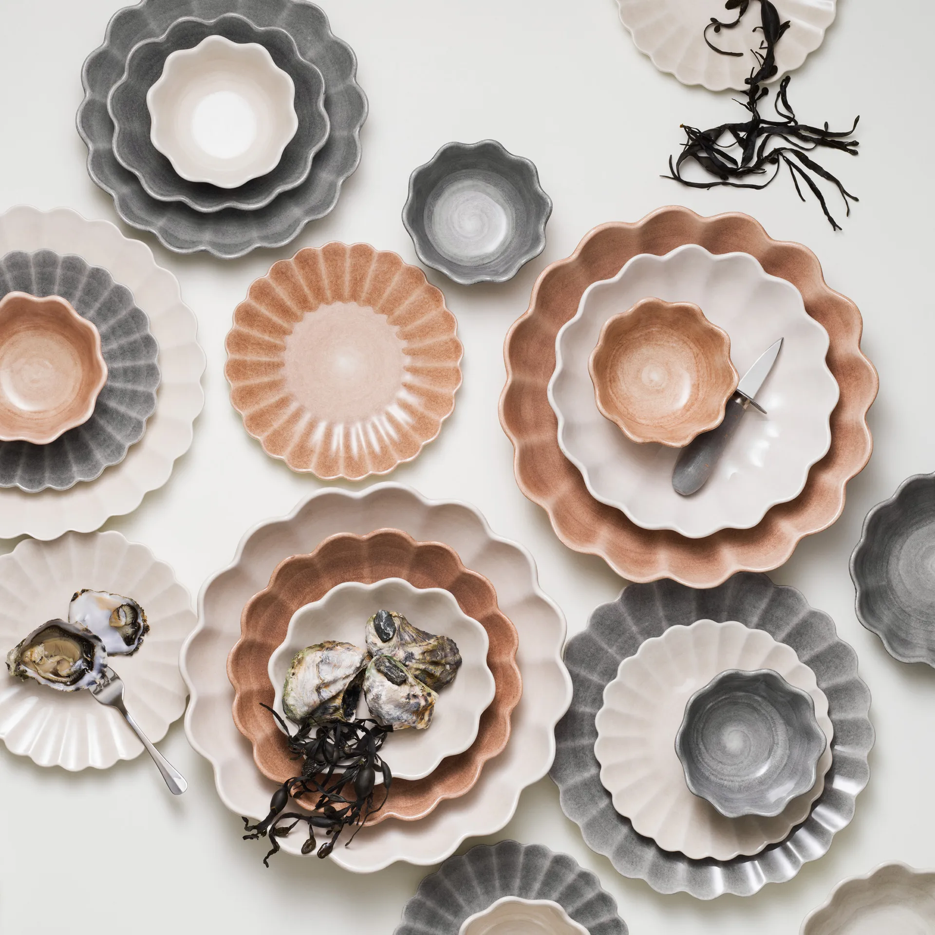 Assiette Oyster 20 cm, Sable Mateus