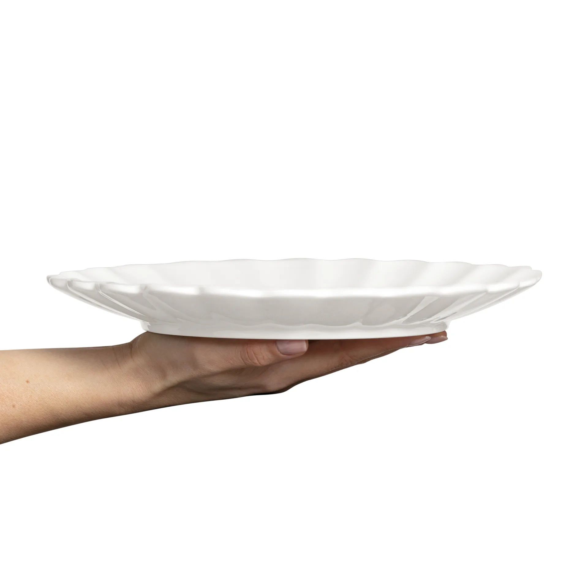 Assiette Oyster 28 cm, Blanc Mateus