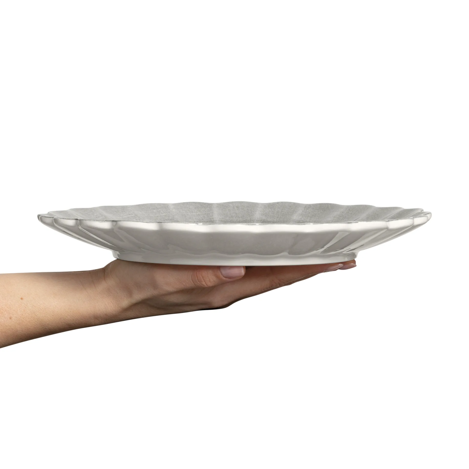Assiette Oyster 28 cm, Gris Mateus
