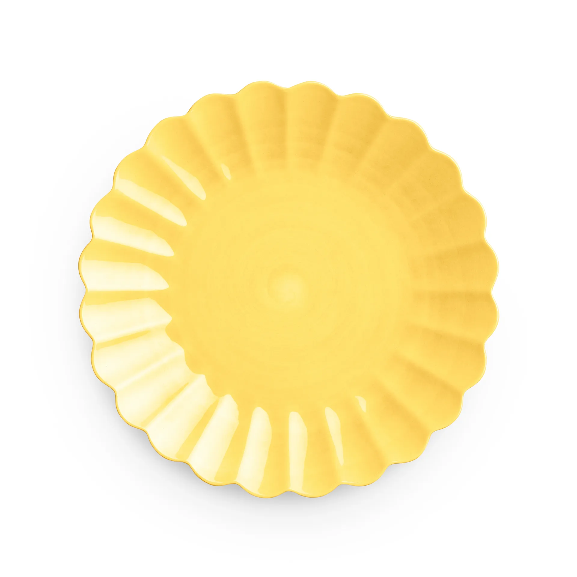 Assiette Oyster 28 cm, Jaune Mateus