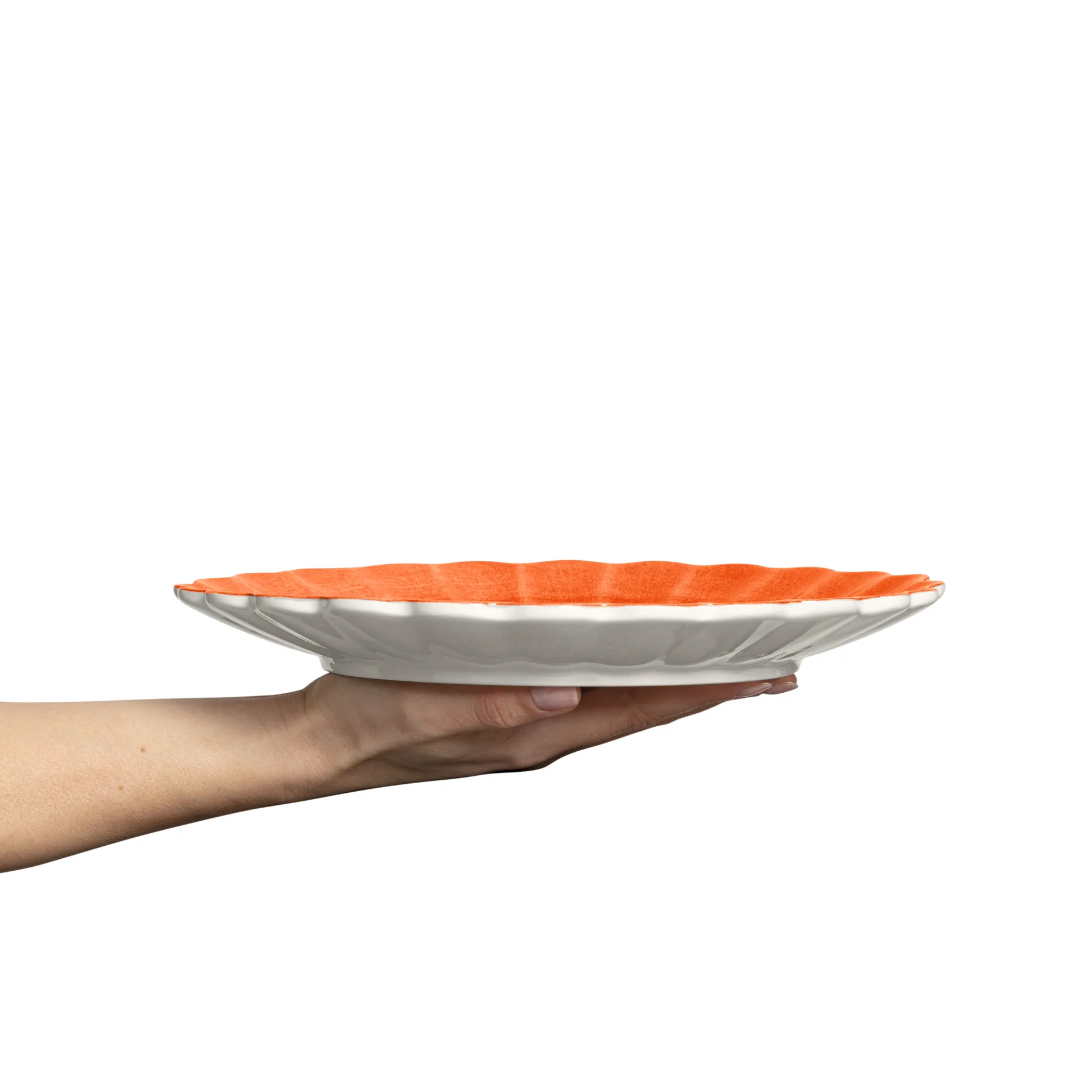 Assiette Oyster 28 cm, Orange Mateus