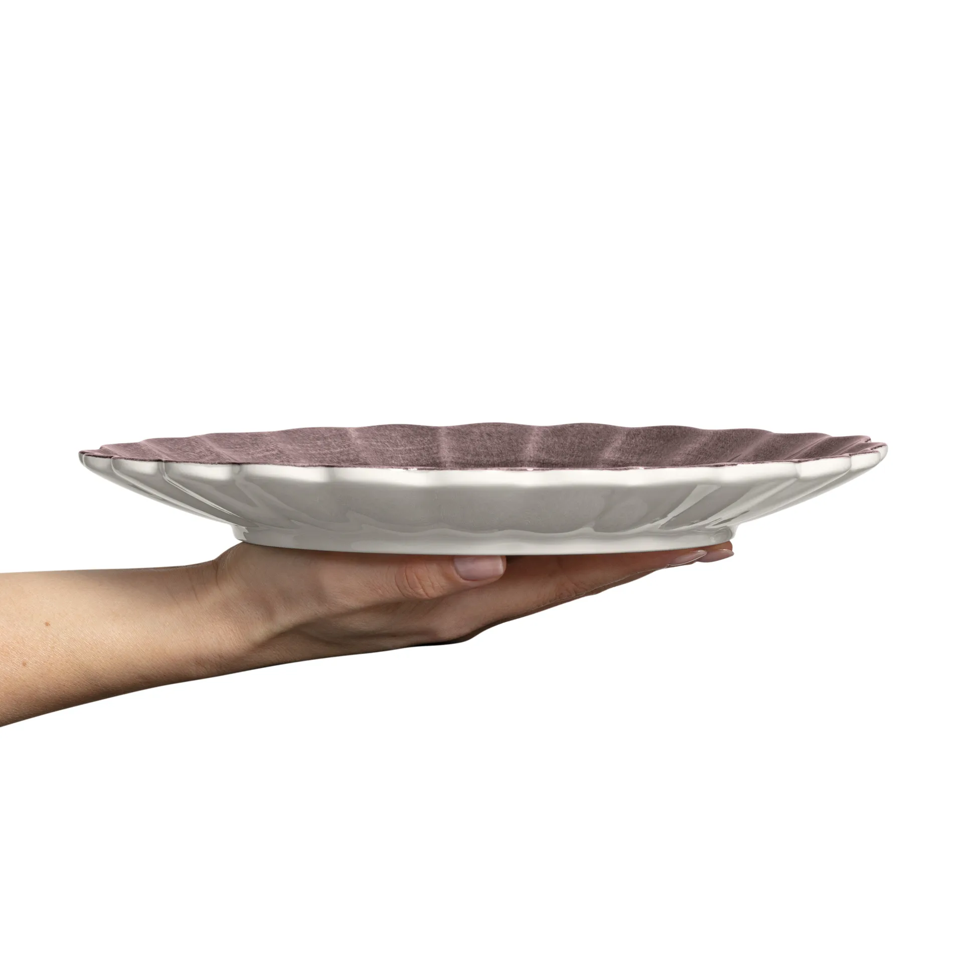 Assiette Oyster 28 cm, Plommon Mateus