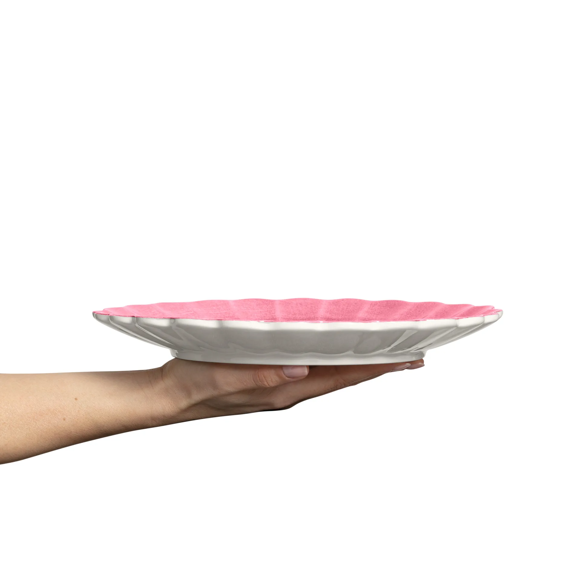 Assiette Oyster 28 cm, Rose Mateus