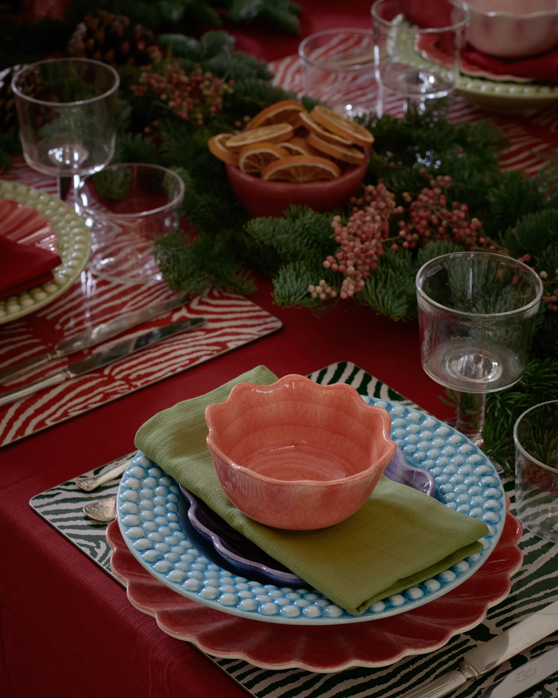 Assiette Oyster 28 cm, Rouge Mateus