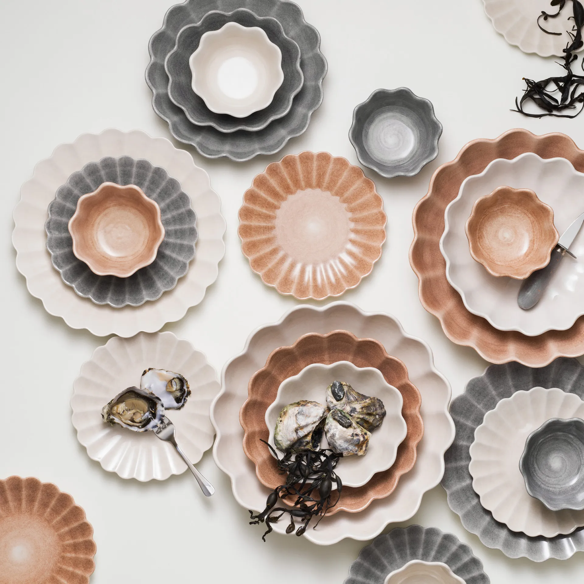 Assiette Oyster 28 cm, Sable Mateus