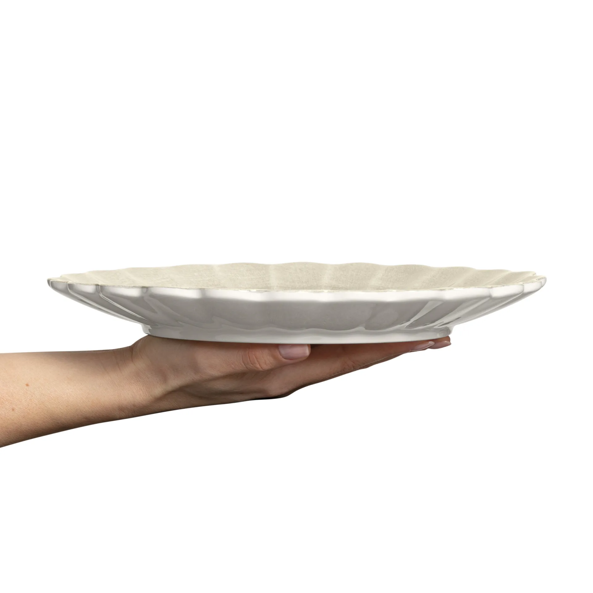 Assiette Oyster 28 cm, Sable Mateus