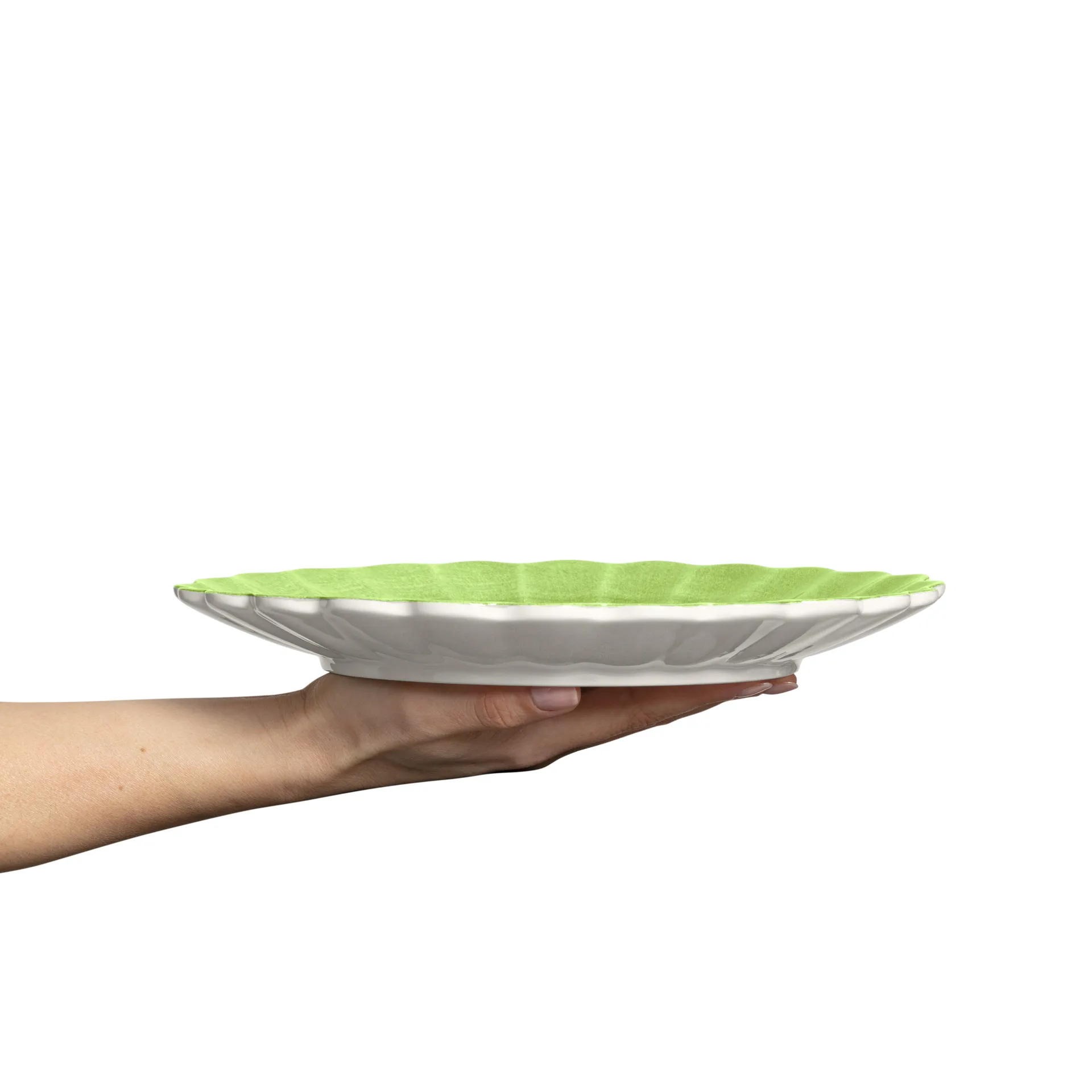 Assiette Oyster 28 cm, Vert Mateus