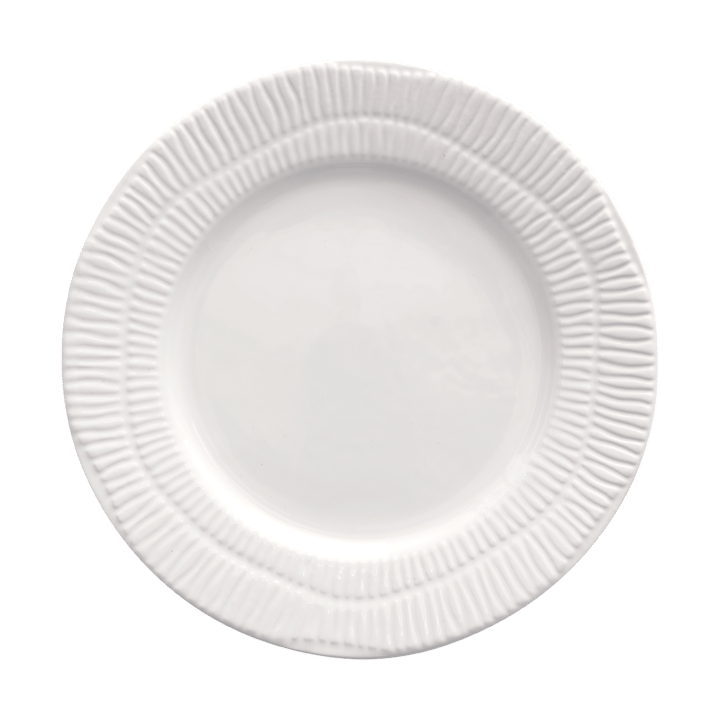 Assiette Stripes Ø21 cm - Blanc - Mateus