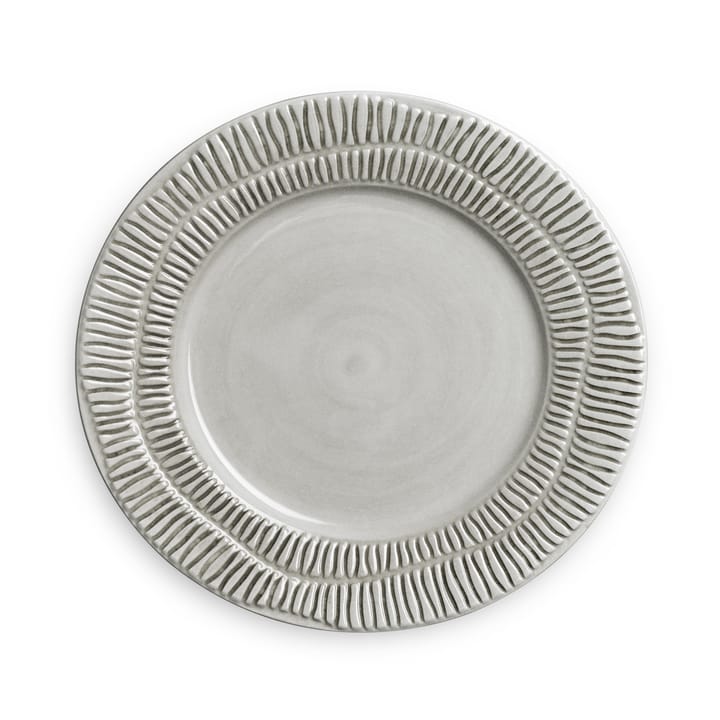 Assiette Stripes Ø21 cm - Gris - Mateus