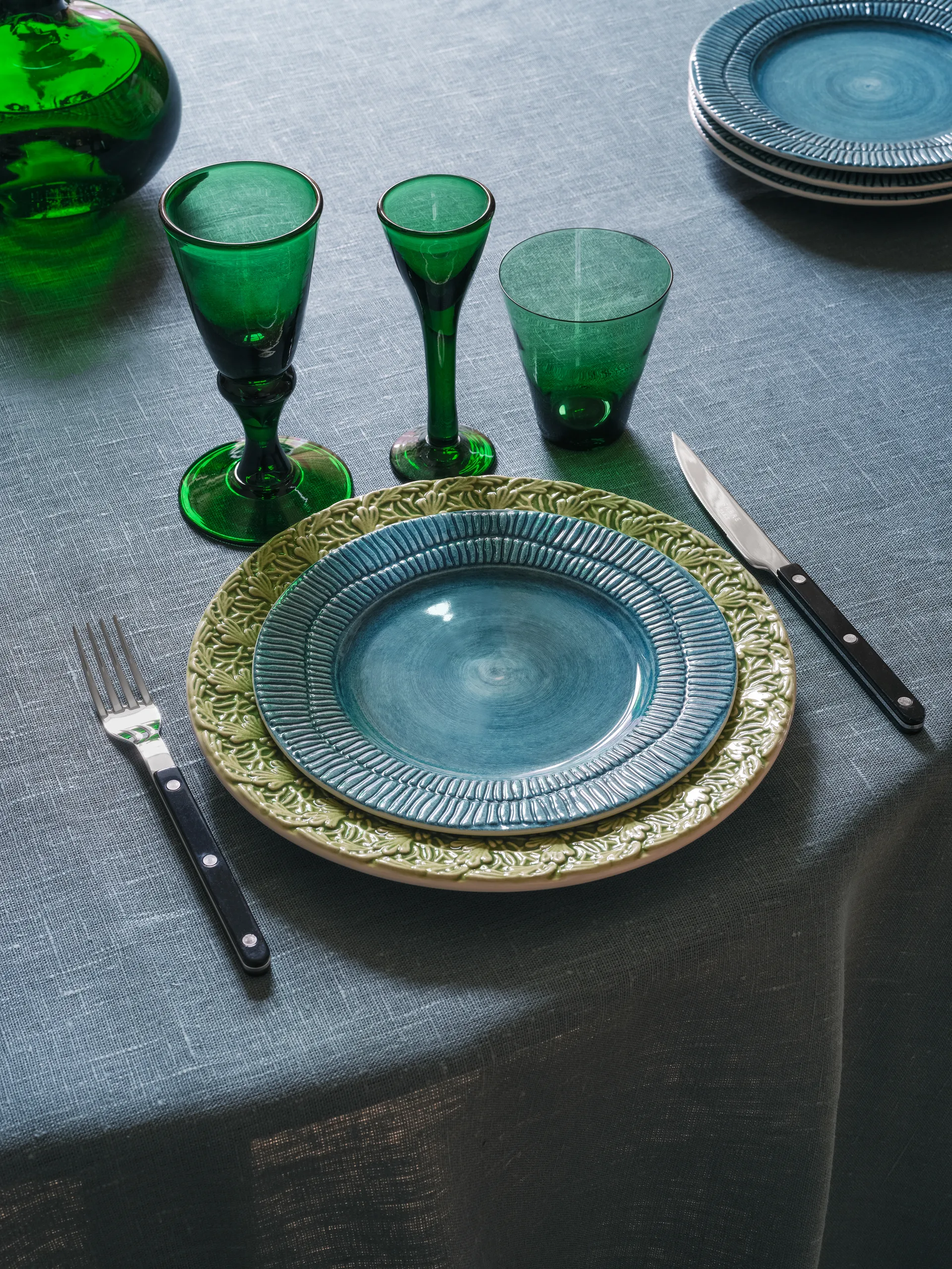 Assiette Stripes Ø21 cm, Ocean Mateus