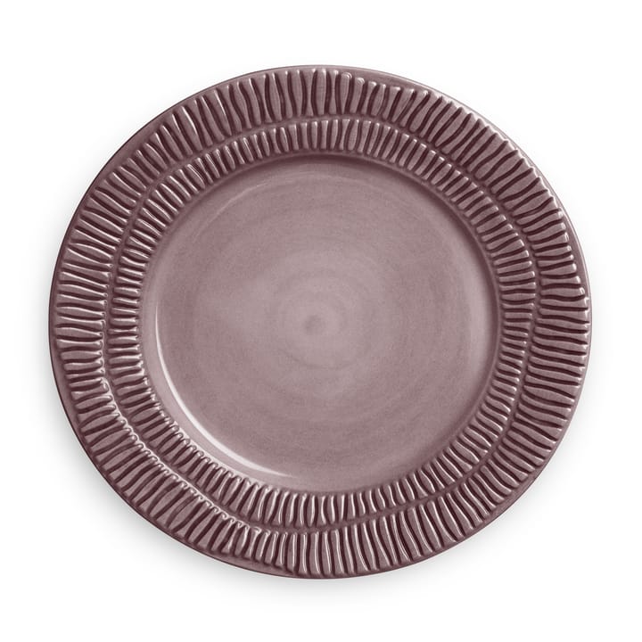 Assiette Stripes Ø21 cm - Plum - Mateus