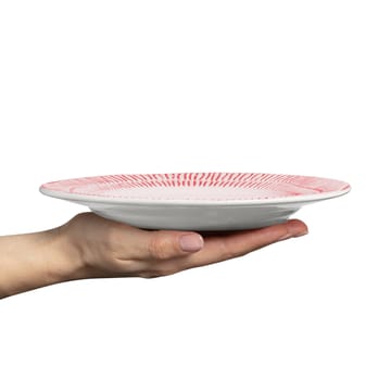 Assiette Stripes Ø21 cm - Rose clair - Mateus