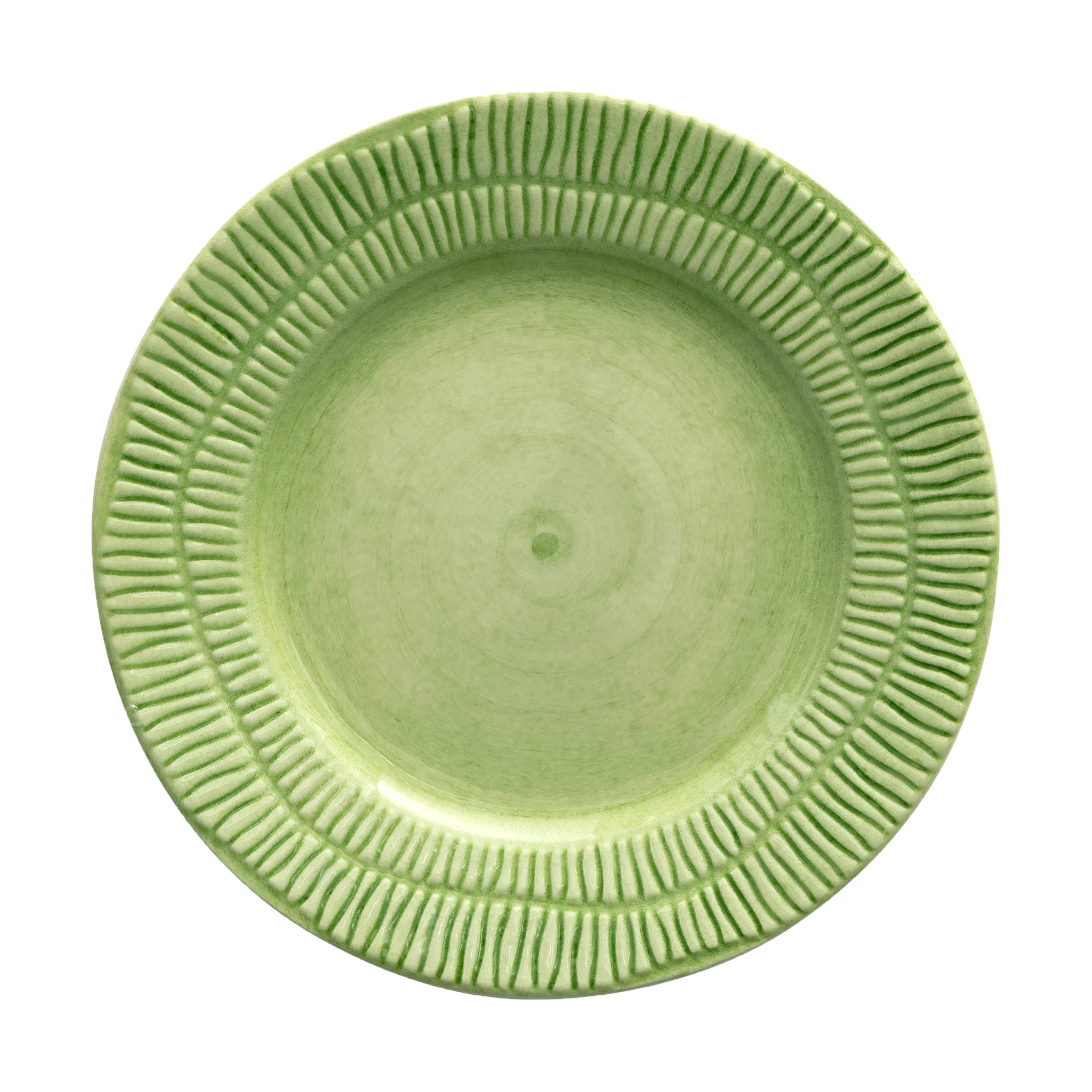 Assiette Stripes Ø21 cm, Vert Mateus