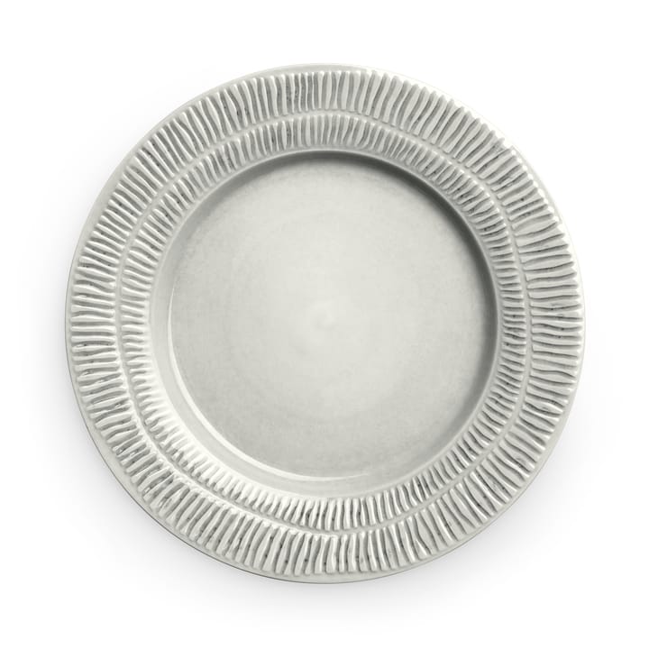 Assiette Stripes Ø28 cm - Gris - Mateus