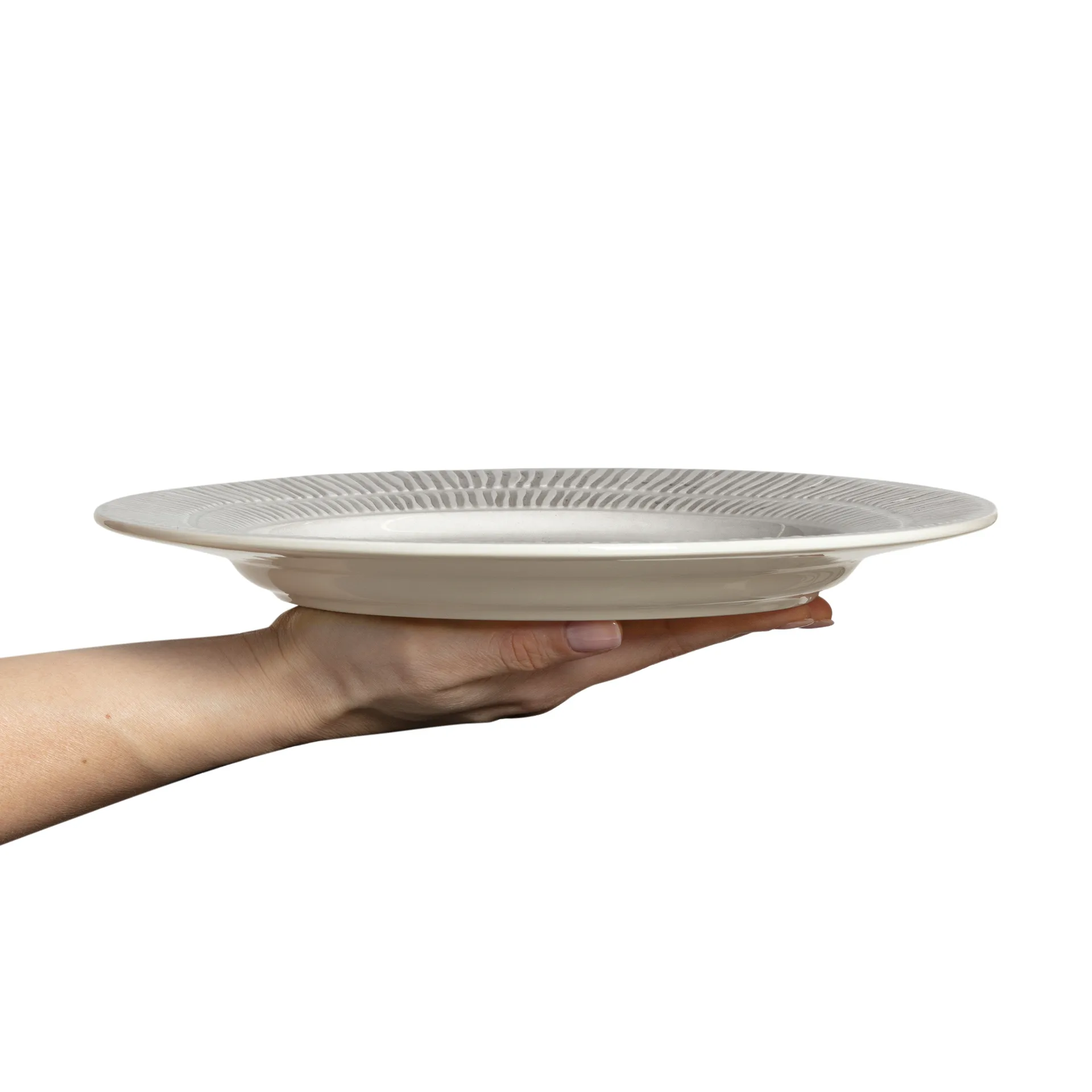 Assiette Stripes Ø28 cm, Gris Mateus